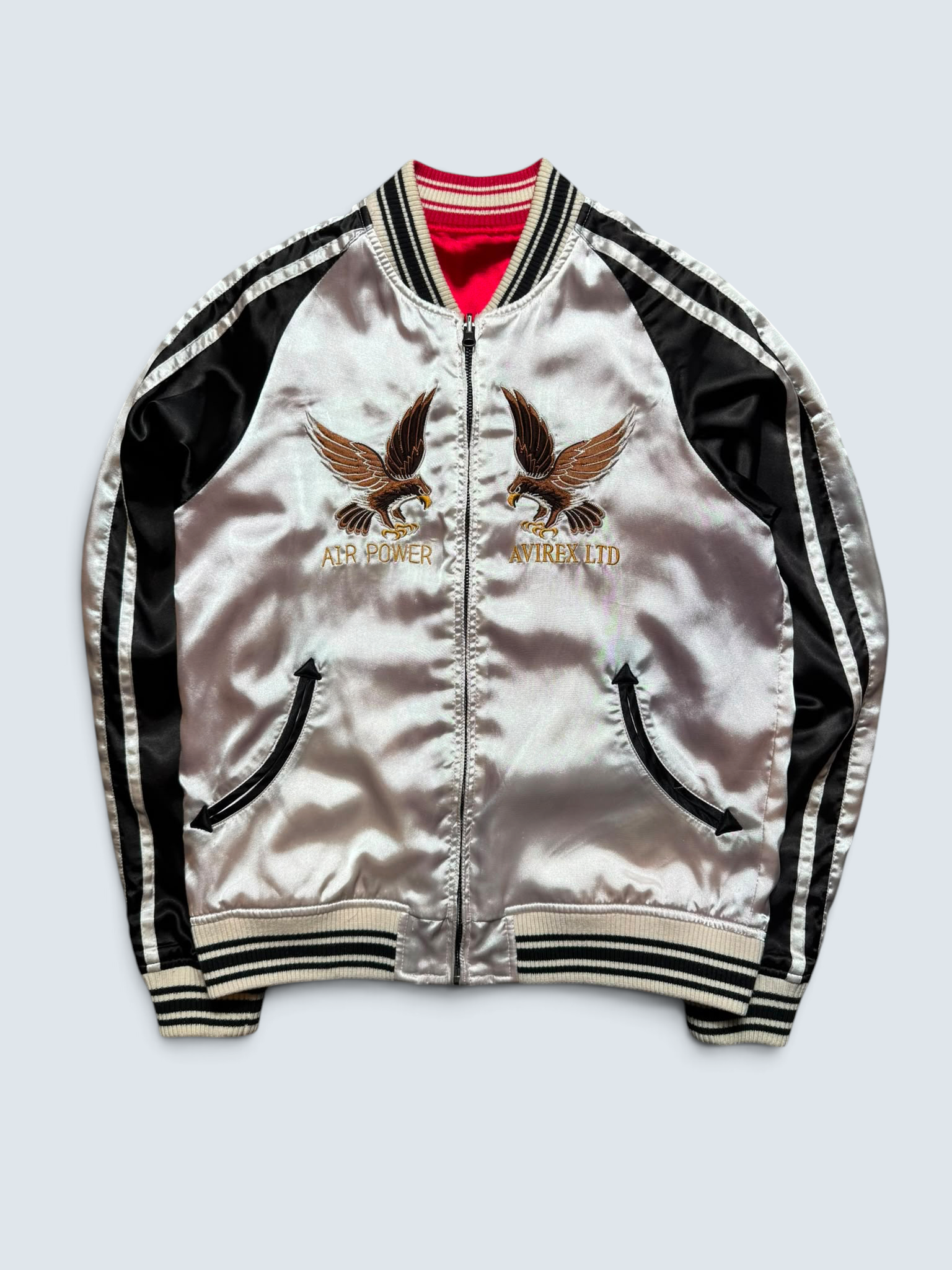 Jacket reversible sukajan souvenir Avirex LTD Japan exclusive dragon eagler embroidery vintage 00's - S