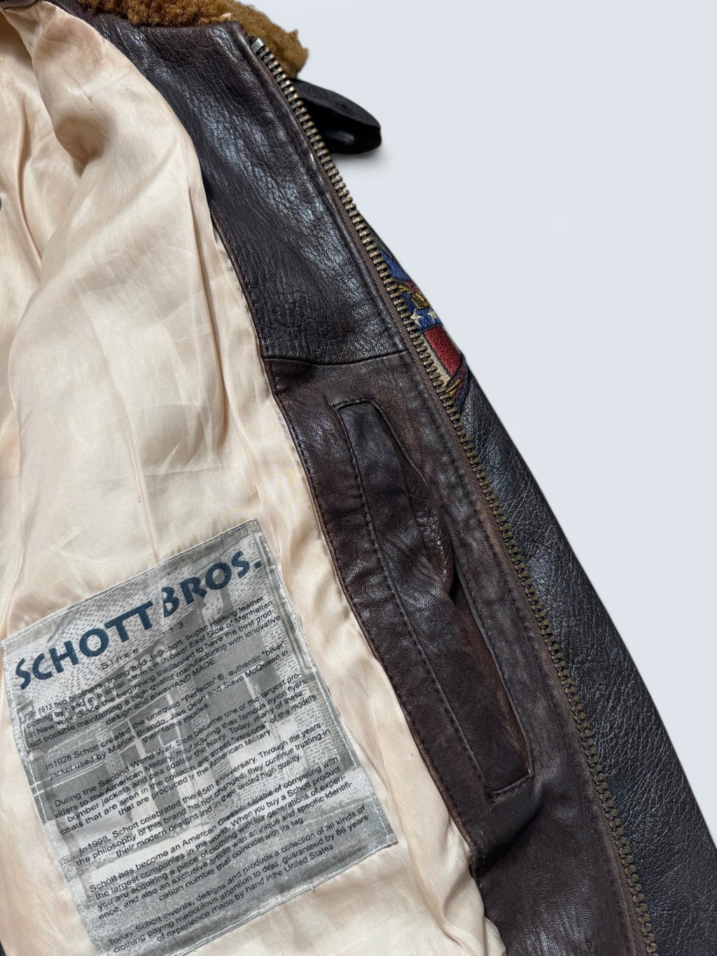 Jacket cuir cowhide flight G-1 Schott NYC Wings Of Gold Top Gun usn full patch black - M