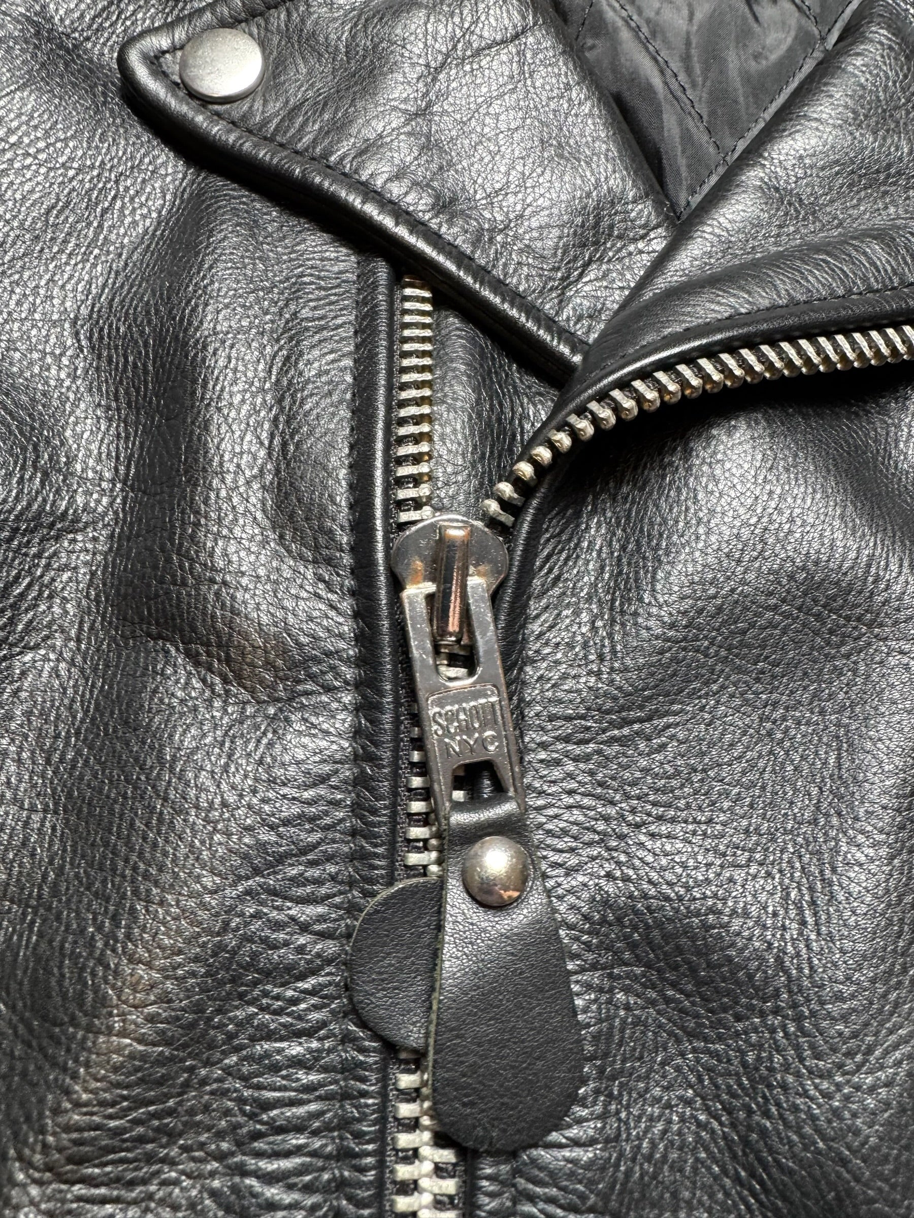 Jacket cuir cowhide biker/motorcycle Perfecto Schott Bros. Japan exclusive 7164 made in USA black 00's - 40 (M/L)