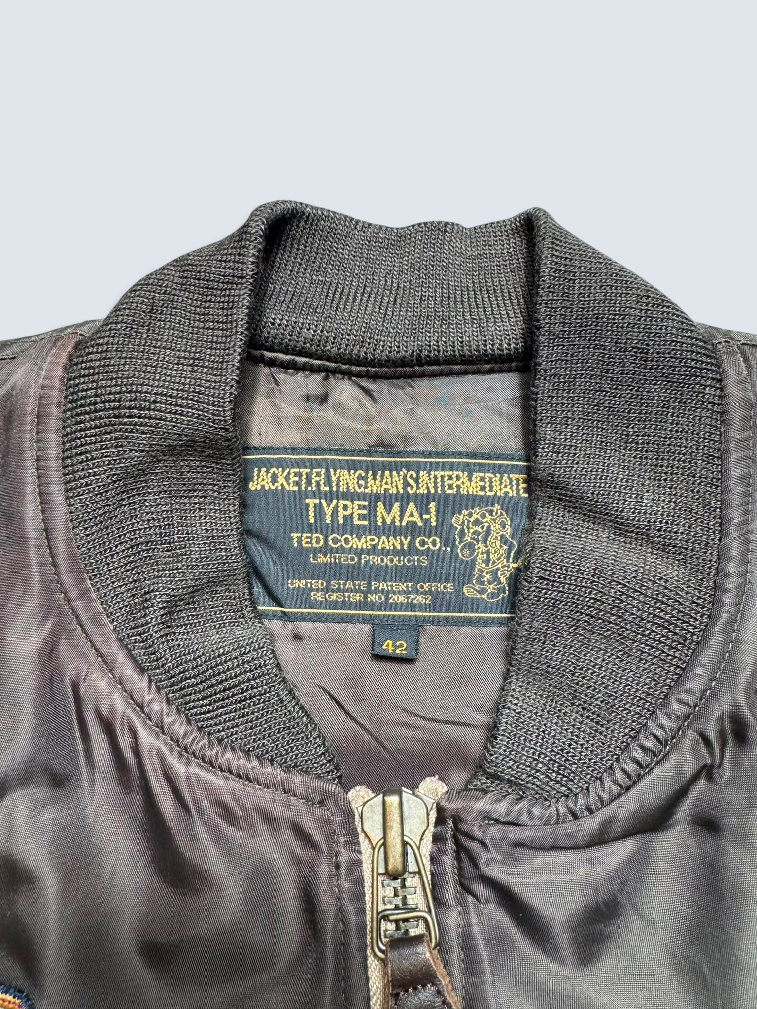 Jacket bomber fly ma-1 Tedman Company lucky Devil usaf brown vintage 00’s - L