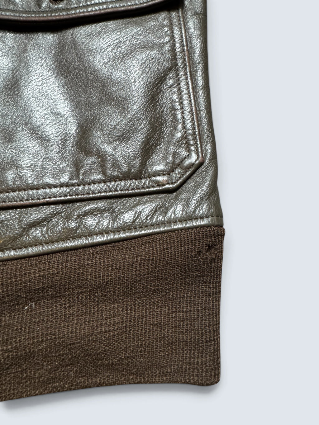 Jacket cuir goatskin flight G-1 original US Navy Ralph Edwards 1984 Cold War Era - 40 (M/L)