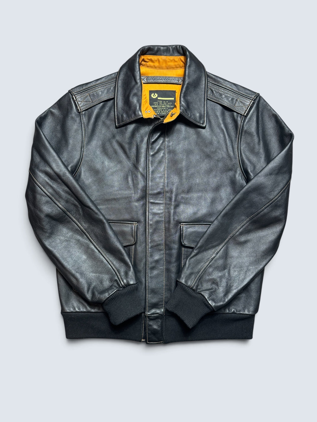 Jacket cuir cowhide flight A-2 Willis & Geiger usaf black 00's - M/L