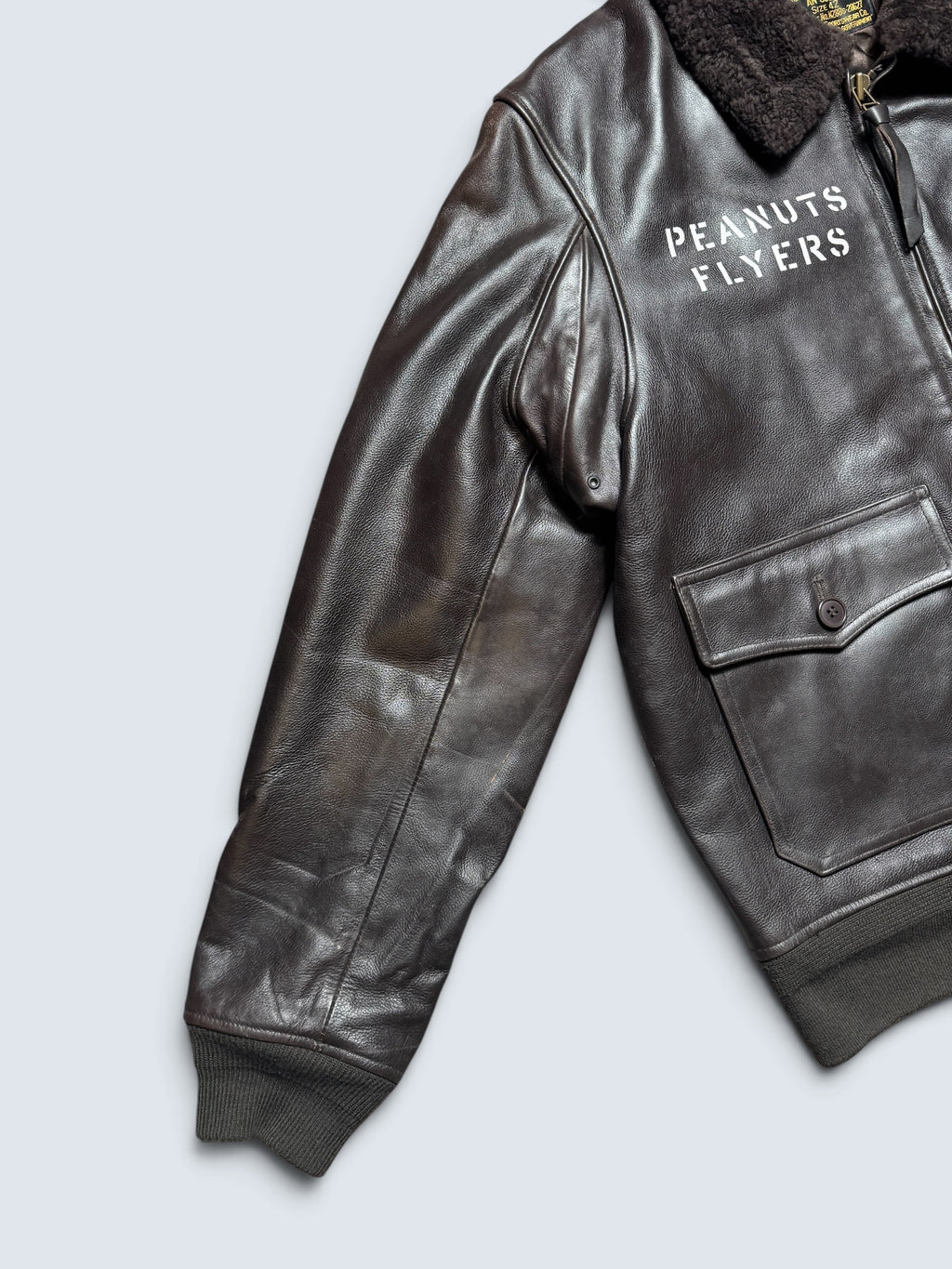 Jacket cuir cowhide flight AN-6552 Buzz Rickson’s Japan usn nose art black 00’s - 42 (L/XL)