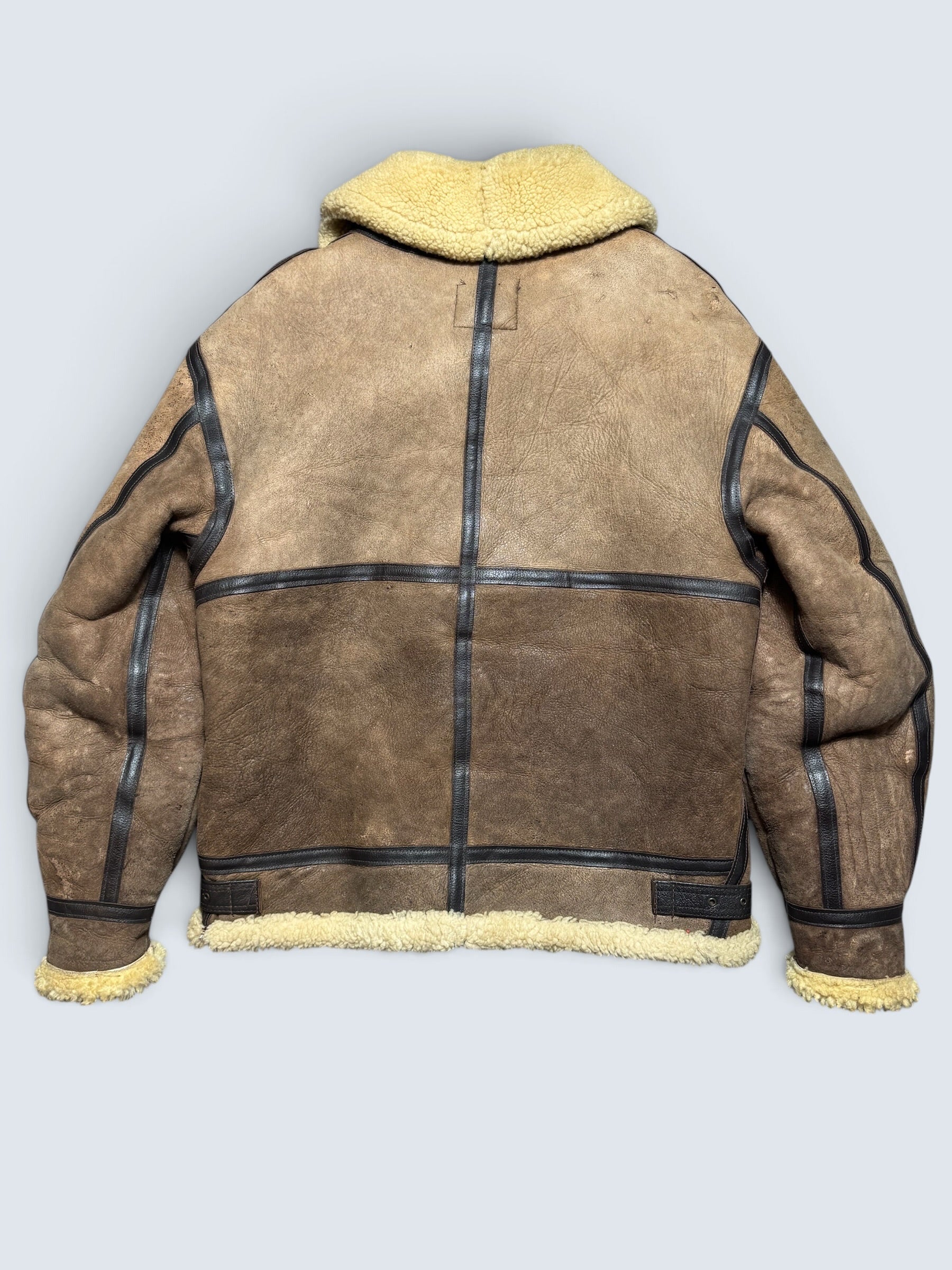 Jacket cuir flight shearling B-3 Avirex made in USA usaf brown vintage 80’s - 38 (M)