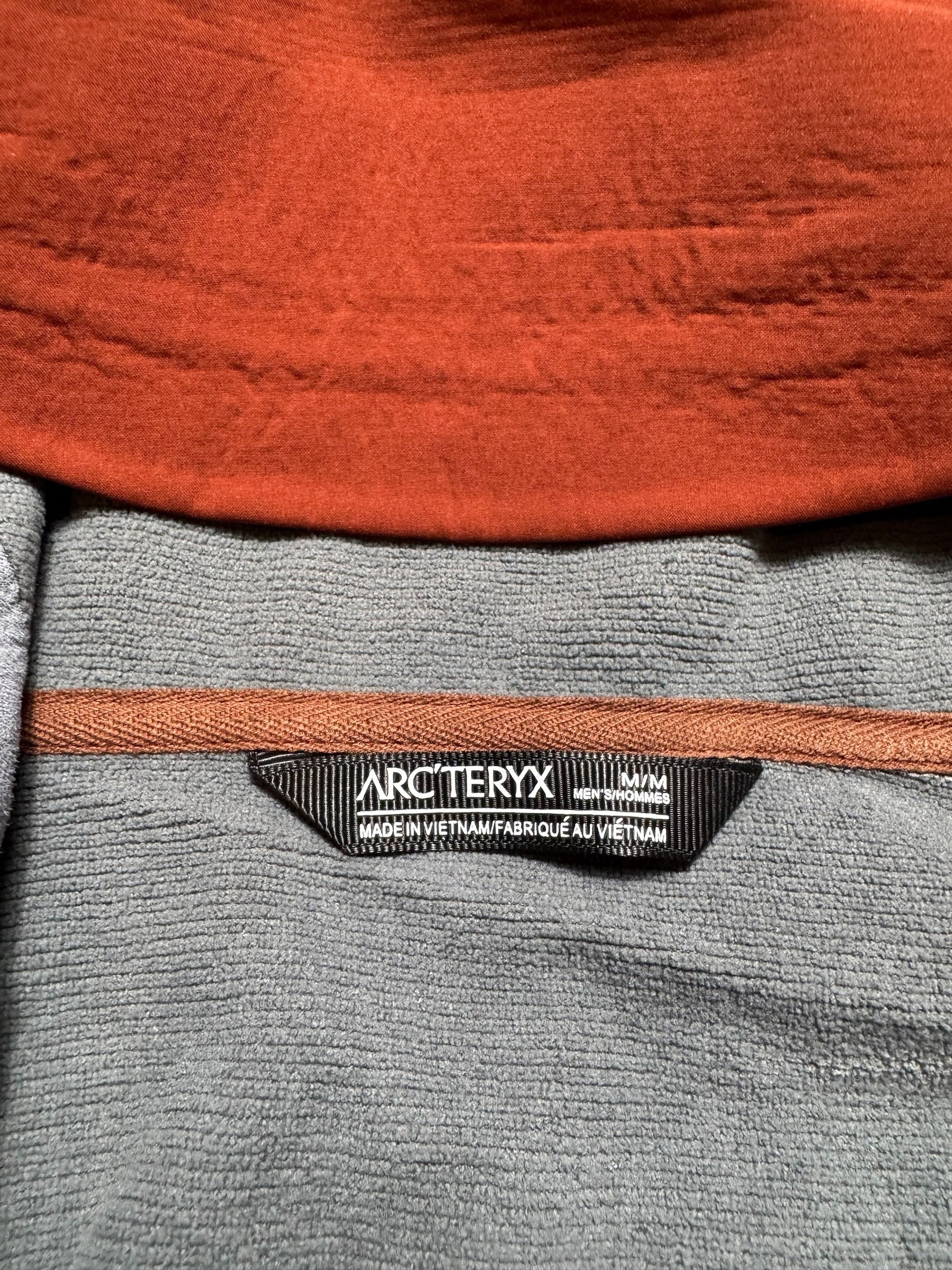 Jacket polaire imperméable Arc’teryx Gamma MX Hoody logo brodé burgundy & orange 2023 - M