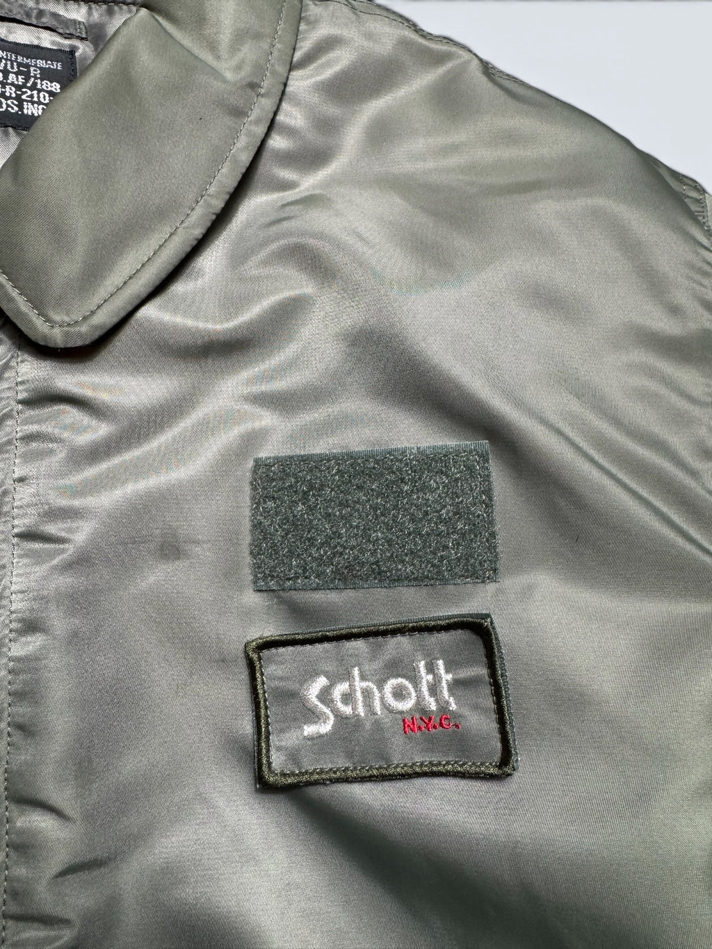 Jacket bomber fly Schott Bros nyc CWU-R/45P usaf kaki/grey vintage 90’s - L/XL