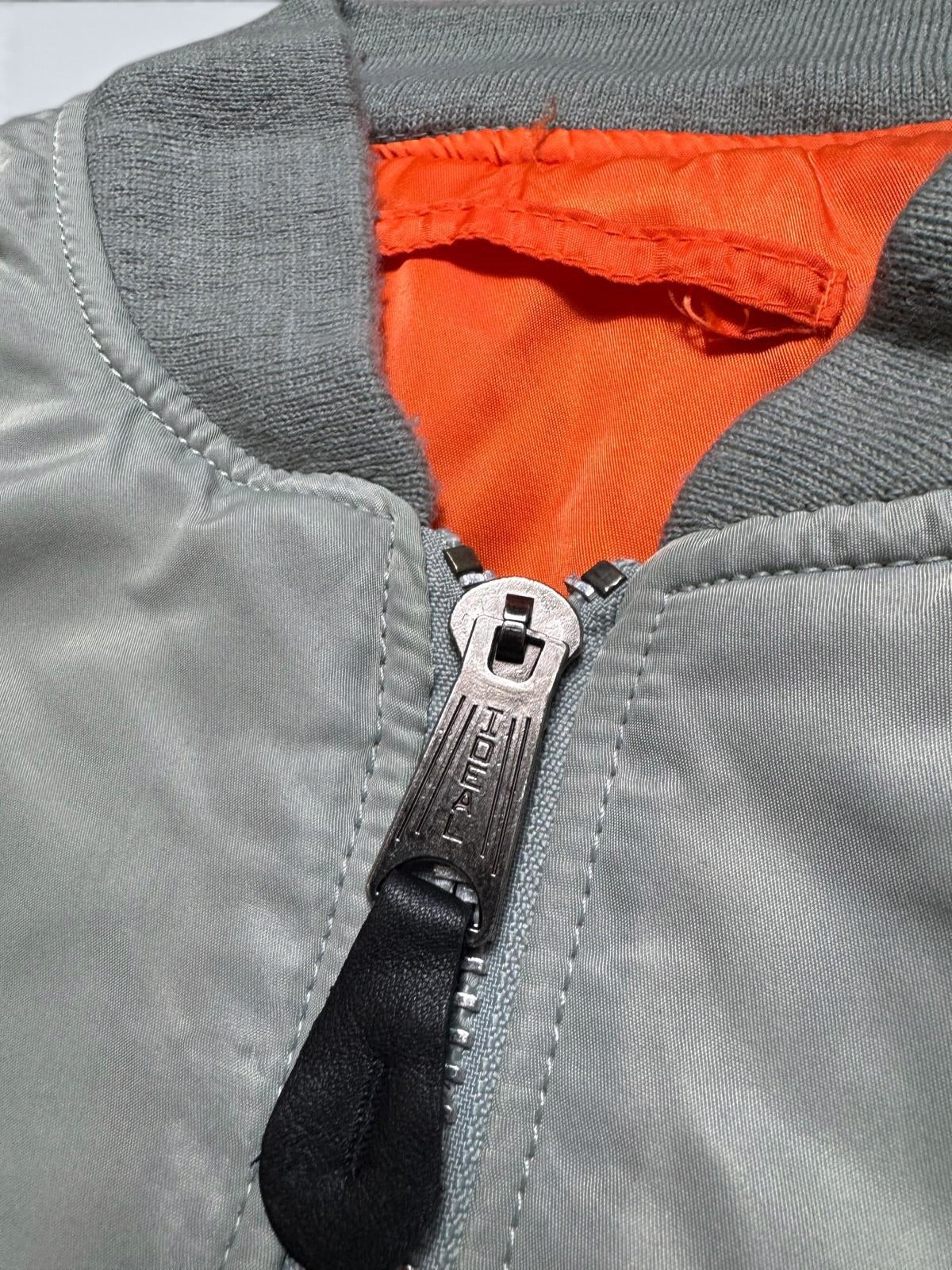 Jacket nylon bomber Ma-1 Alpha Industries made in USA grey 1990’s - XL