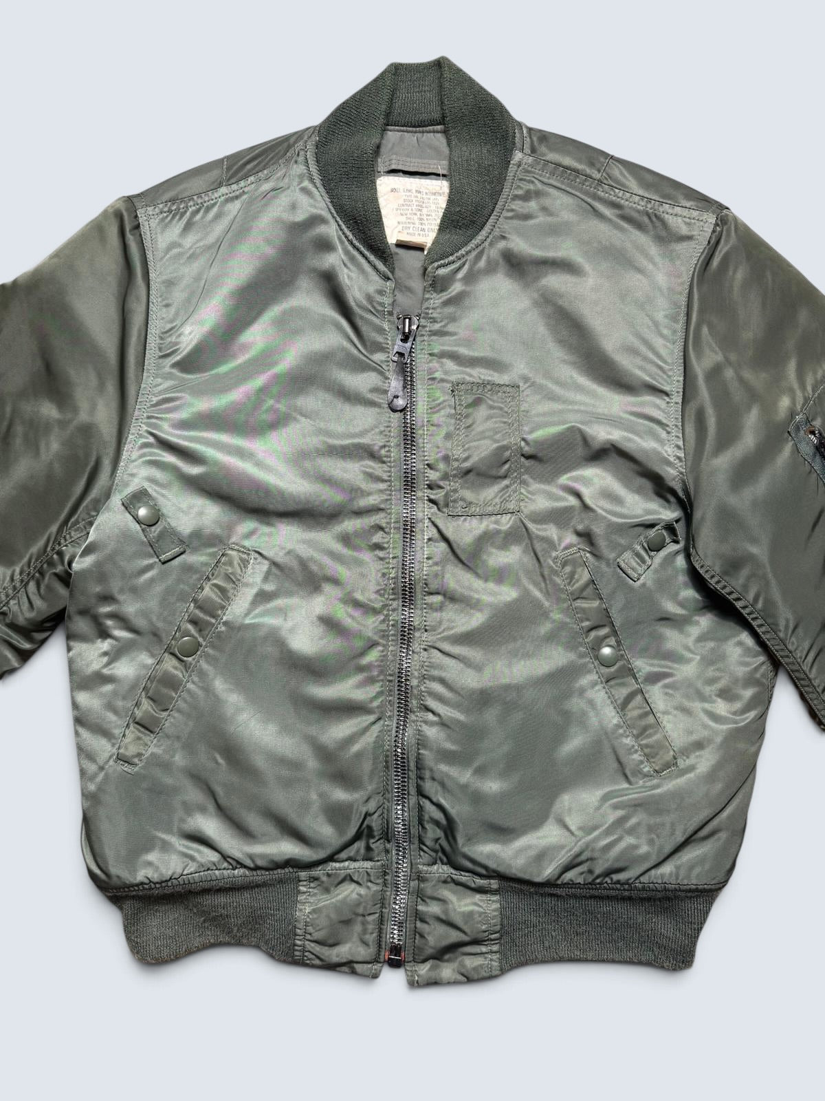 Jacket nylon bomber Ma-1 Golden Fleece made in USA sage green original 1979 - 40 (M)