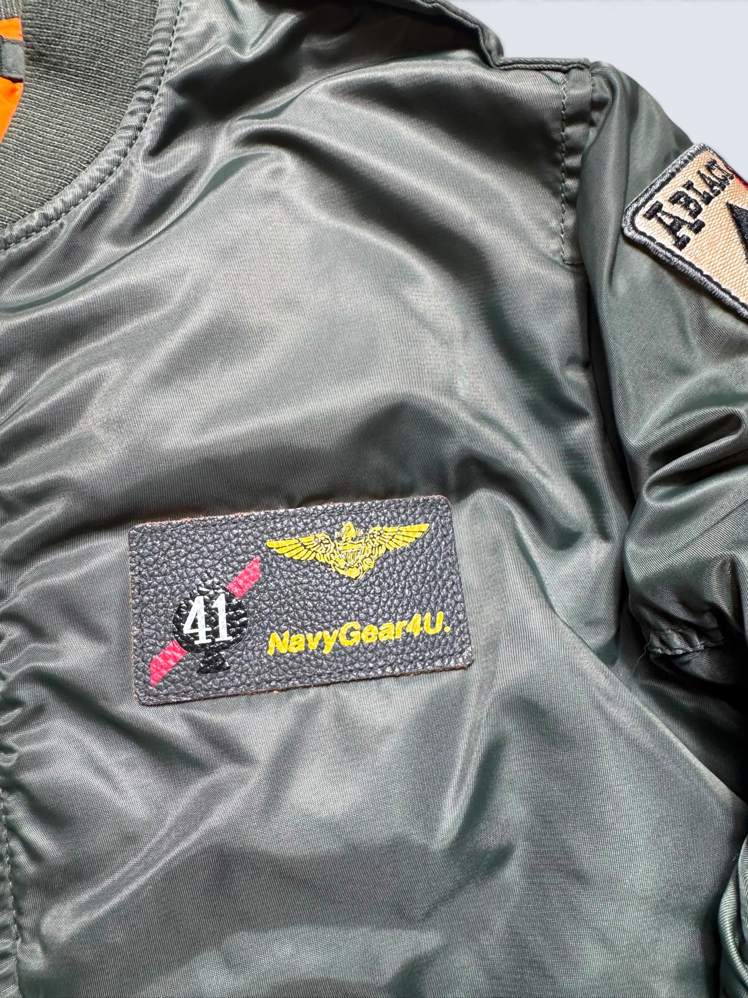Jacket bomber flight L-2b Avirex ltd top gun usaf full patch kaki vintage 00’s - XS