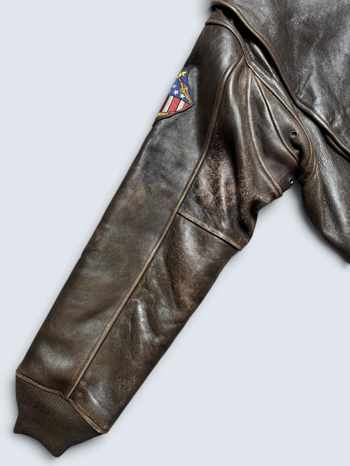 Jacket cuir lambskin flight G-1 Schott NYC Wings Of Gold Top Gun usn full patch black - L
