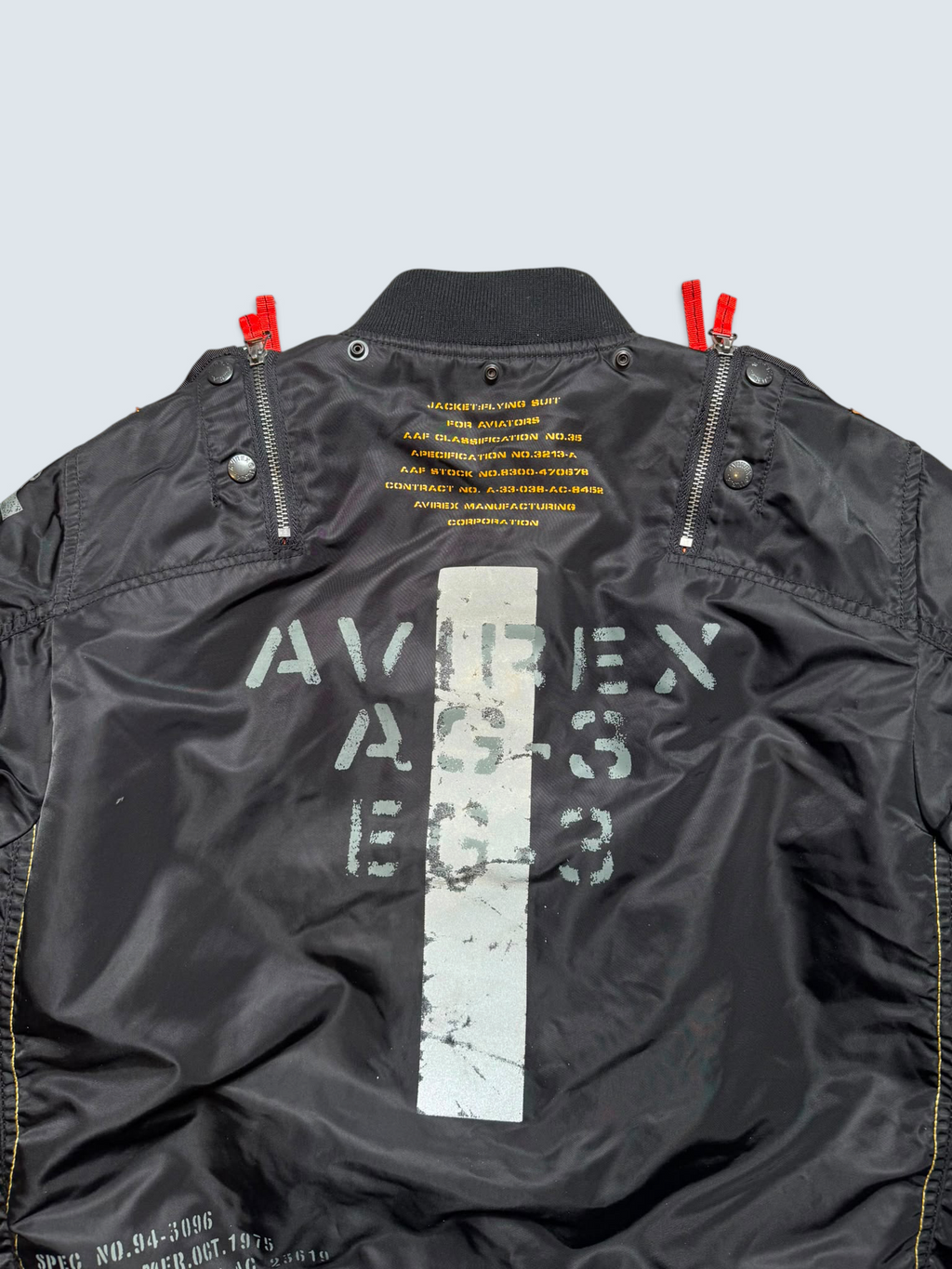 Jacket fly usaf intermediate ma-1 technical zip Hangar 75 Avirex Itd Japan exclusive black - M/L