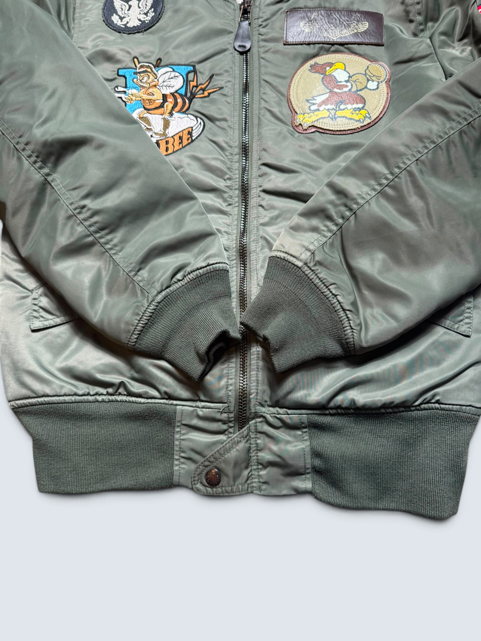 Jacket bomber flight L-2b Avirex ltd 334th FS usaf Japan exclusive kaki vintage 00’s - M