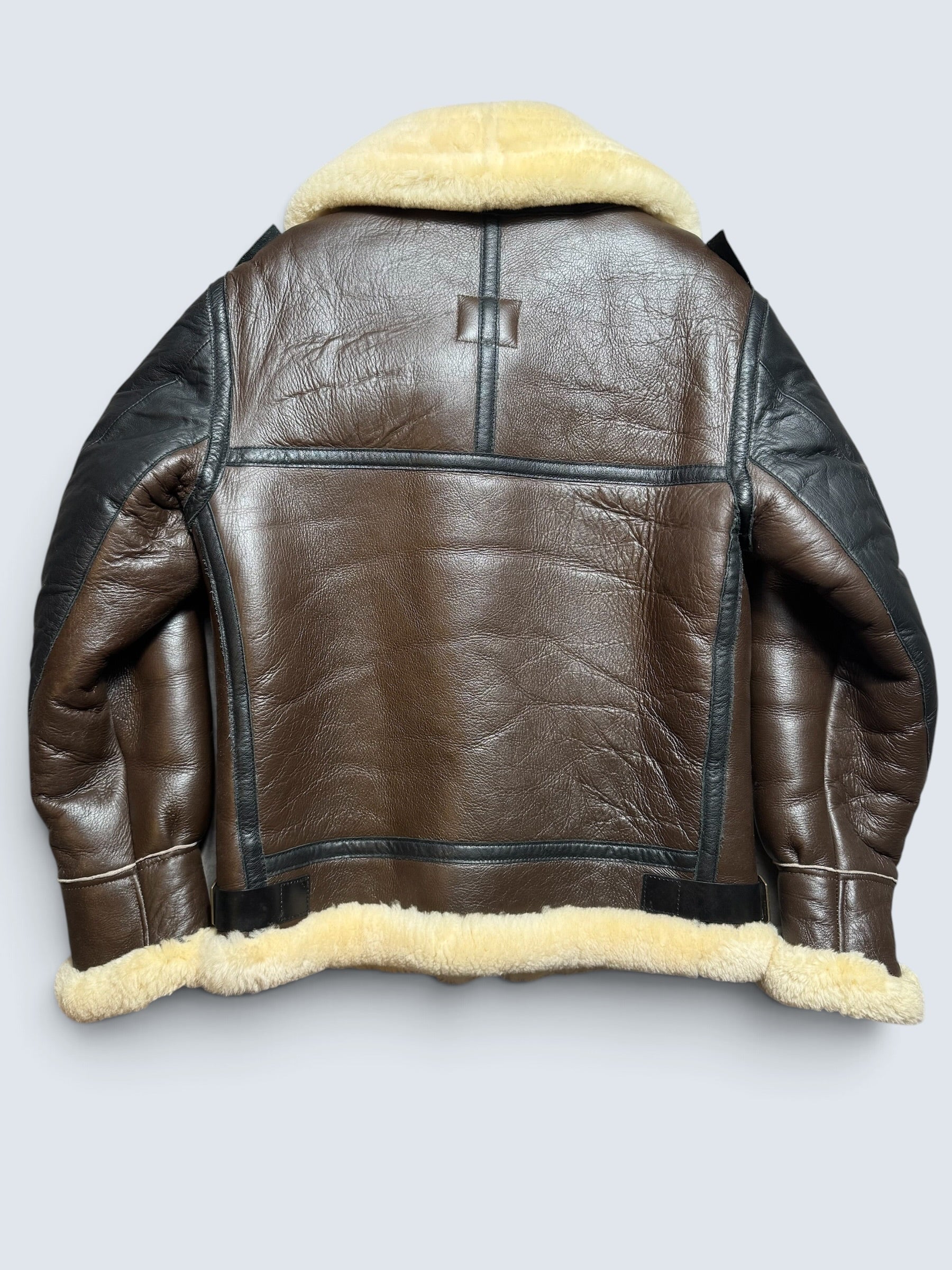 Jacket cuir bomber flight shearling B-3 Patton B-24D Liberator Pie Colour usaf brown - 38 (M)
