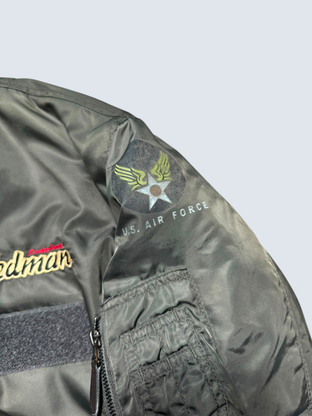 Jacket bomber fly ma-1 Tedman Company Devil made in Japan usaf kaki vintage 00’s - M