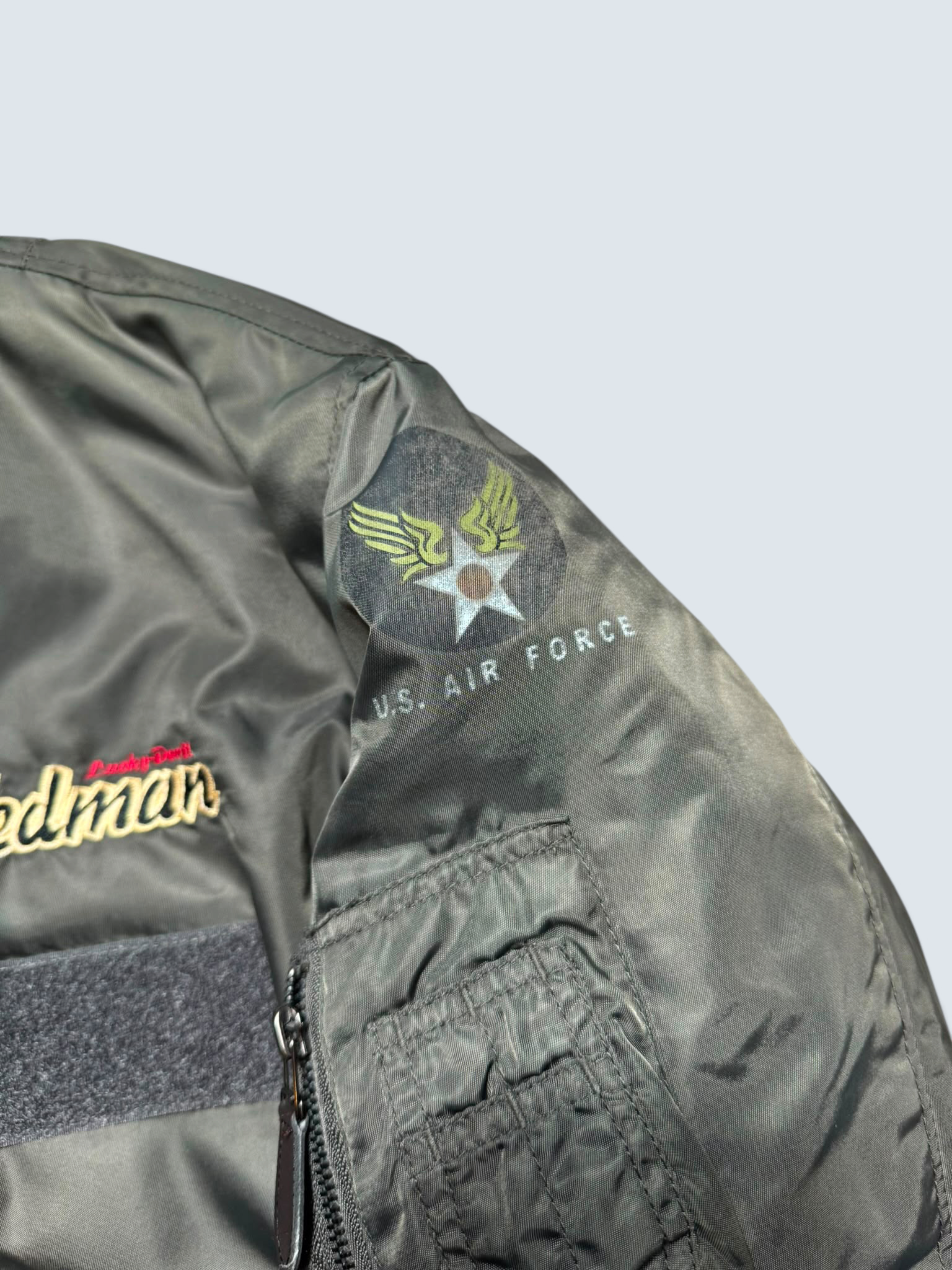 Jacket bomber fly ma-1 Tedman Company Devil made in Japan usaf kaki vintage 00’s - M