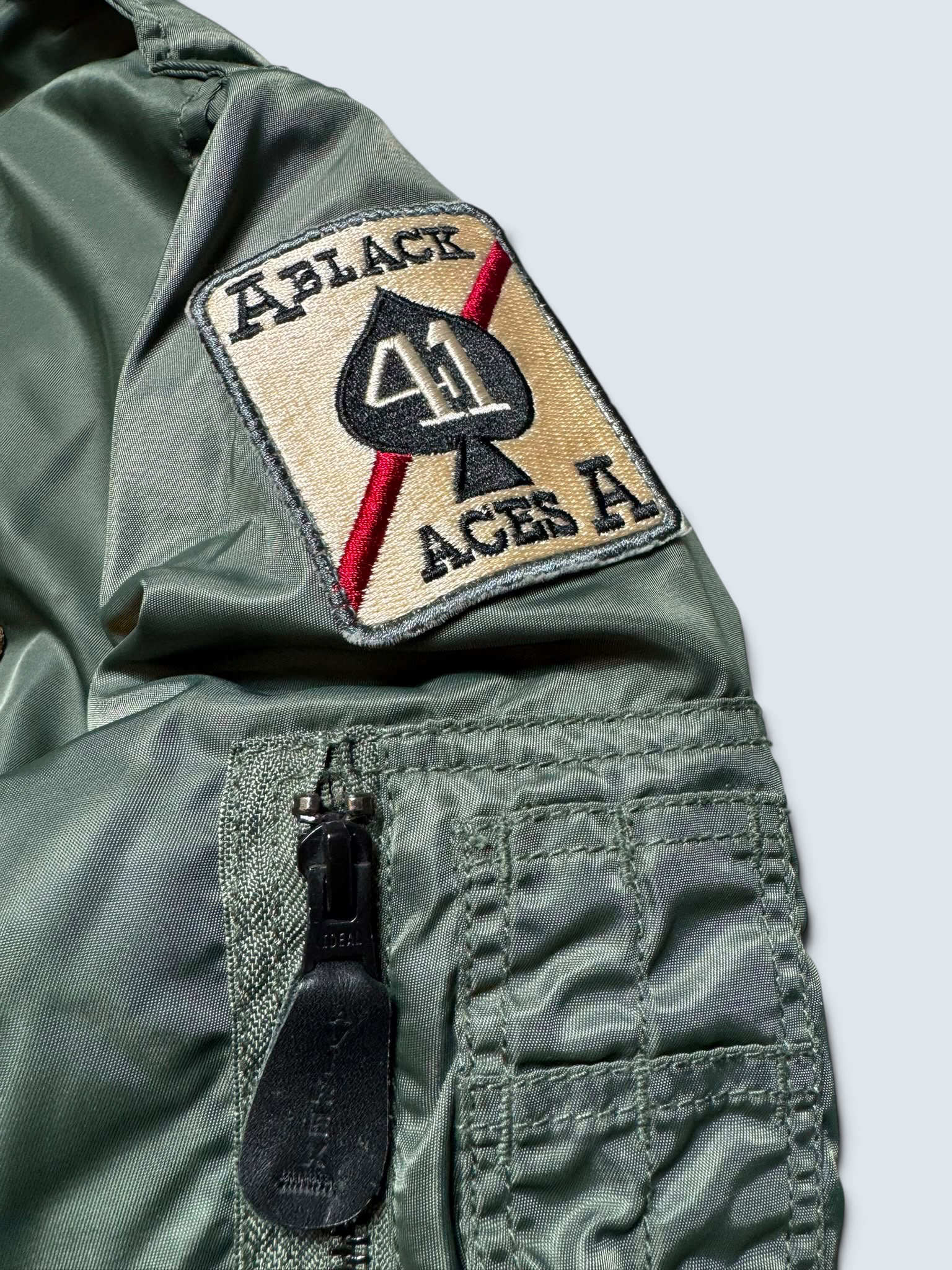 Jacket bomber flight L-2b Avirex ltd top gun usaf full patch kaki vintage 00’s - XS