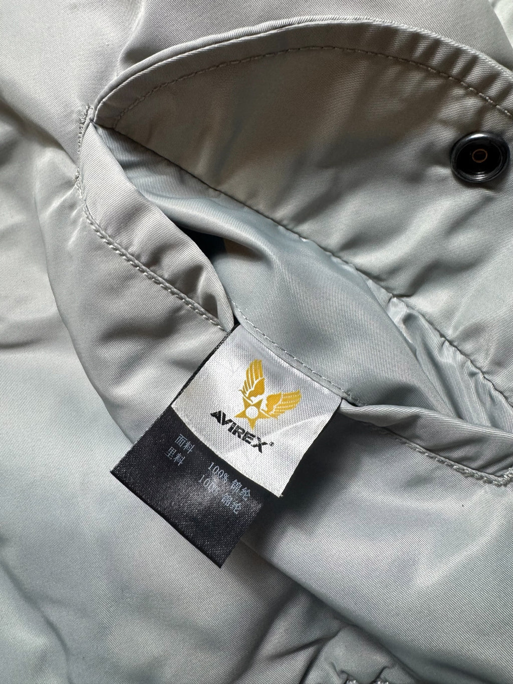 Jacket nylon bomber flight Ma-1 Avirex LTD Japan exclusive Flying Circus embroidery grey 00's - M