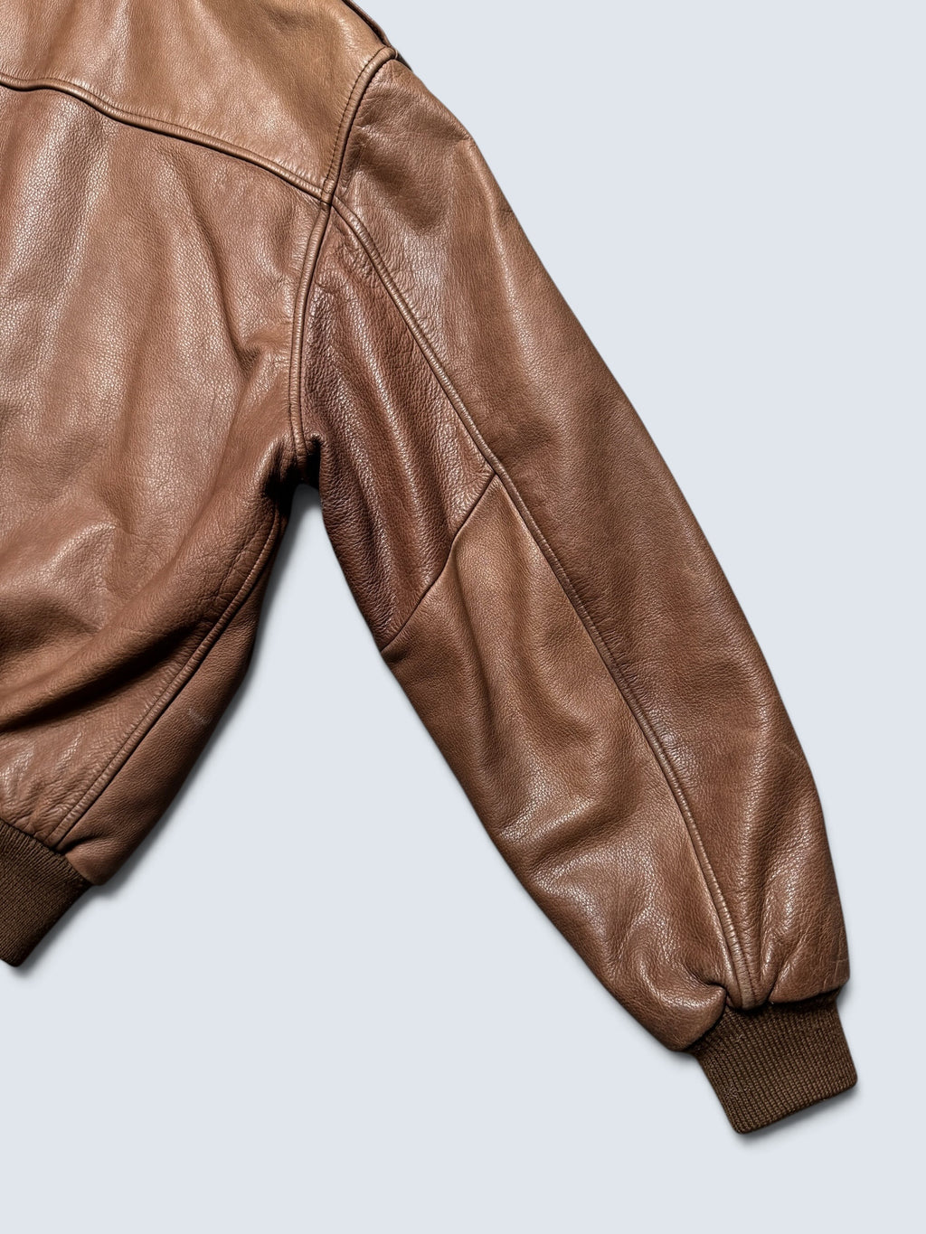 Jacket cuir cowhide flight bomber G-2 Chevignon Flying wear brown 80’s - L