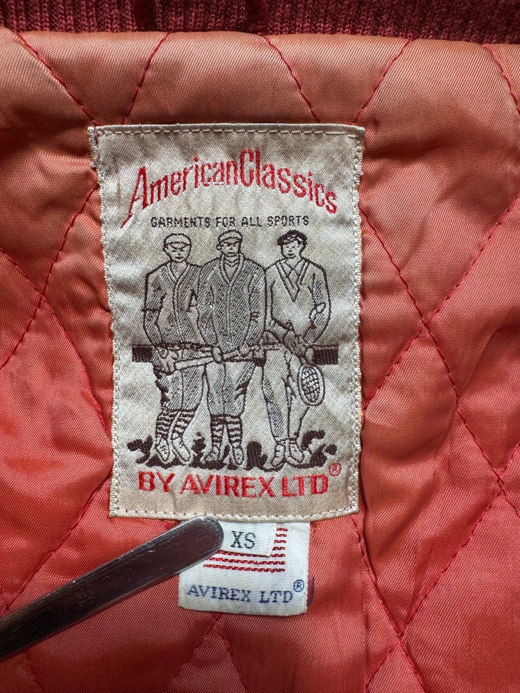 Jacket cuir varsity sport Avirex ltd Champions made in USA red vintage 90’s - XS/S