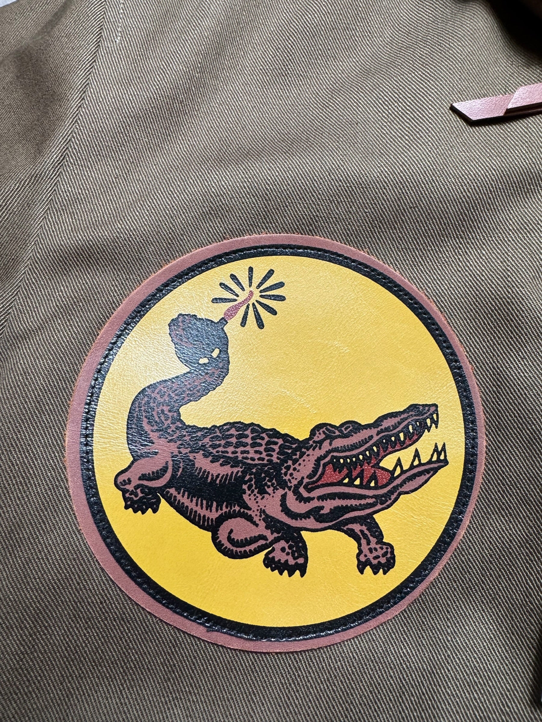 Jacket cotton Twill flight B-15B Freewheelers Japan nose art olive drab 2017’s - 44 (XL)