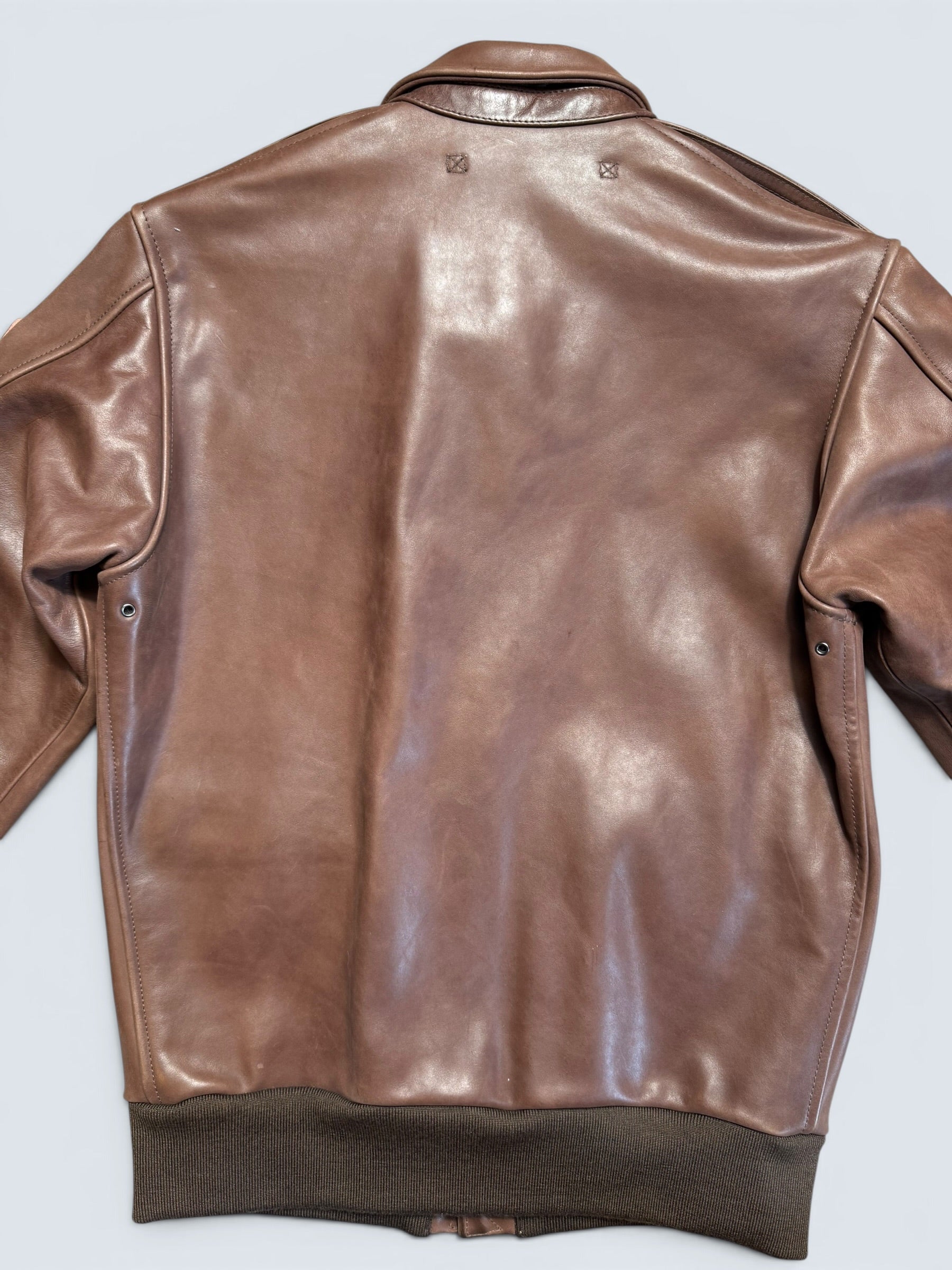 Jacket cuir cowhide flight A-2 Avirex LTD usaf flying tigers full patch brown - 38 (S/M)