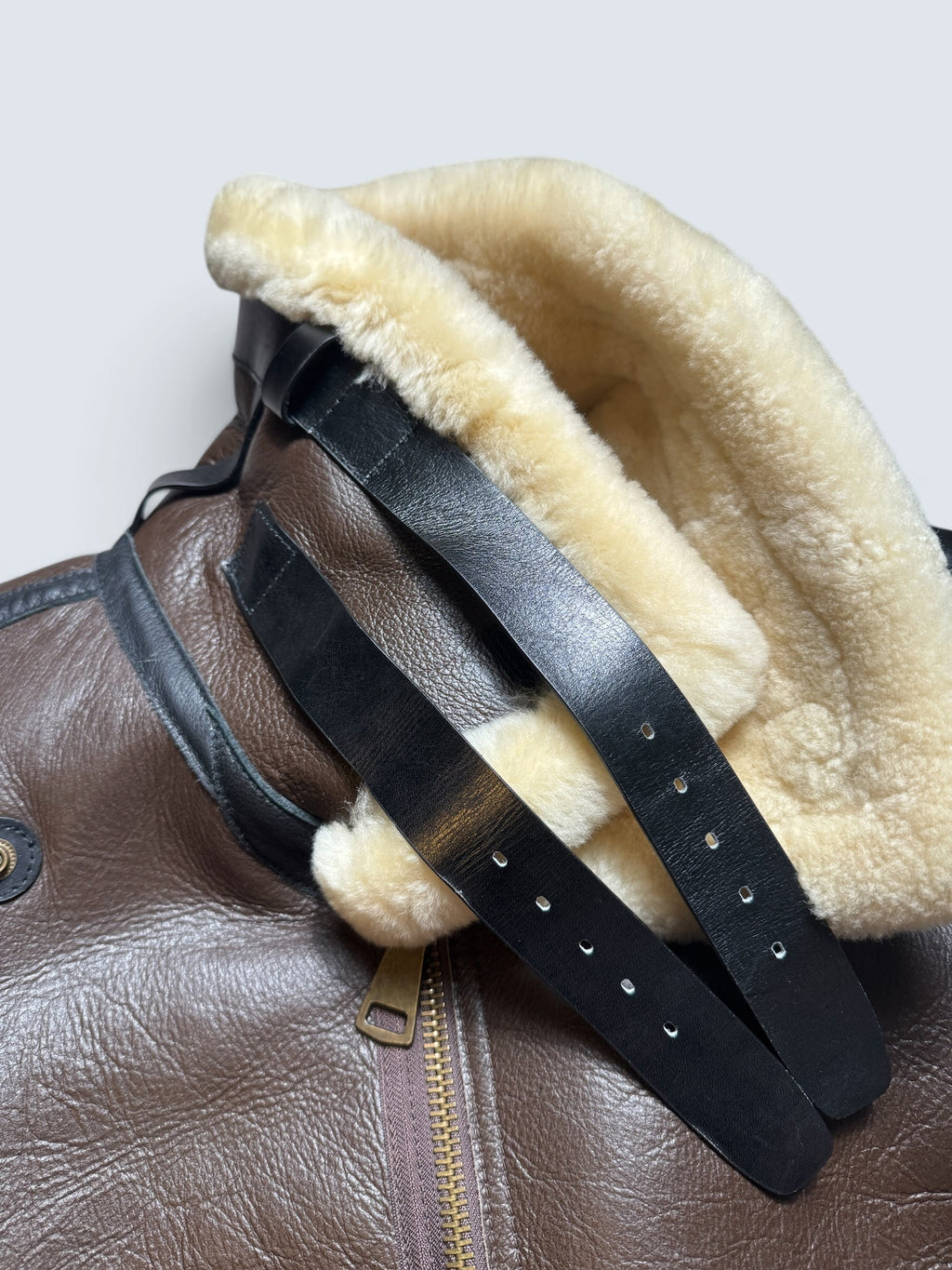 Jacket cuir bomber flight shearling B-3 Patton B-24D Liberator Pie Colour usaf brown - 38 (M)