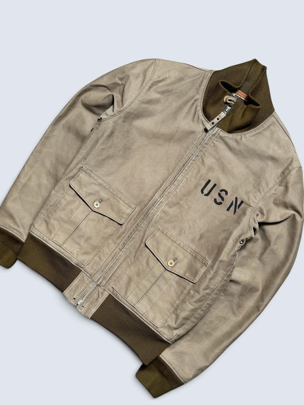Jacket cotton Twill deck USN 37J1 The Real McCoy’s Japan Tan beige 2010’s - 36 (S)