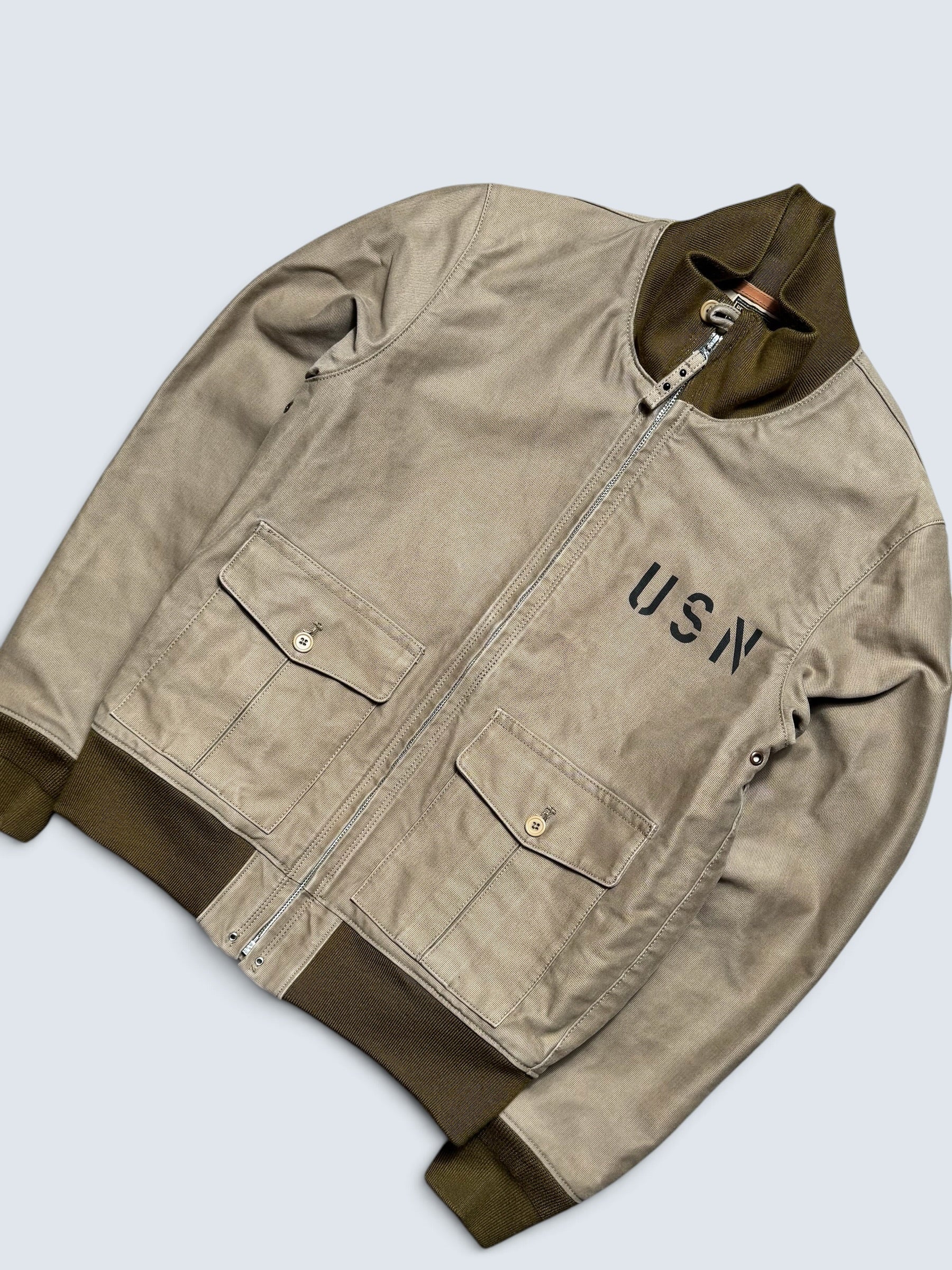 Jacket cotton Twill deck USN 37J1 The Real McCoy’s Japan Tan beige 2010’s - 36 (S)