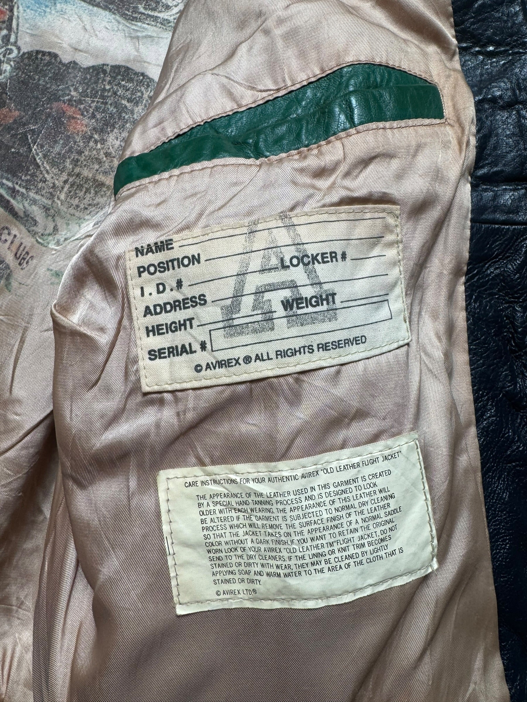 Jacket varsity baseball sport Avirex ltd hawk team made in usa green vintage 90’s - L/XL