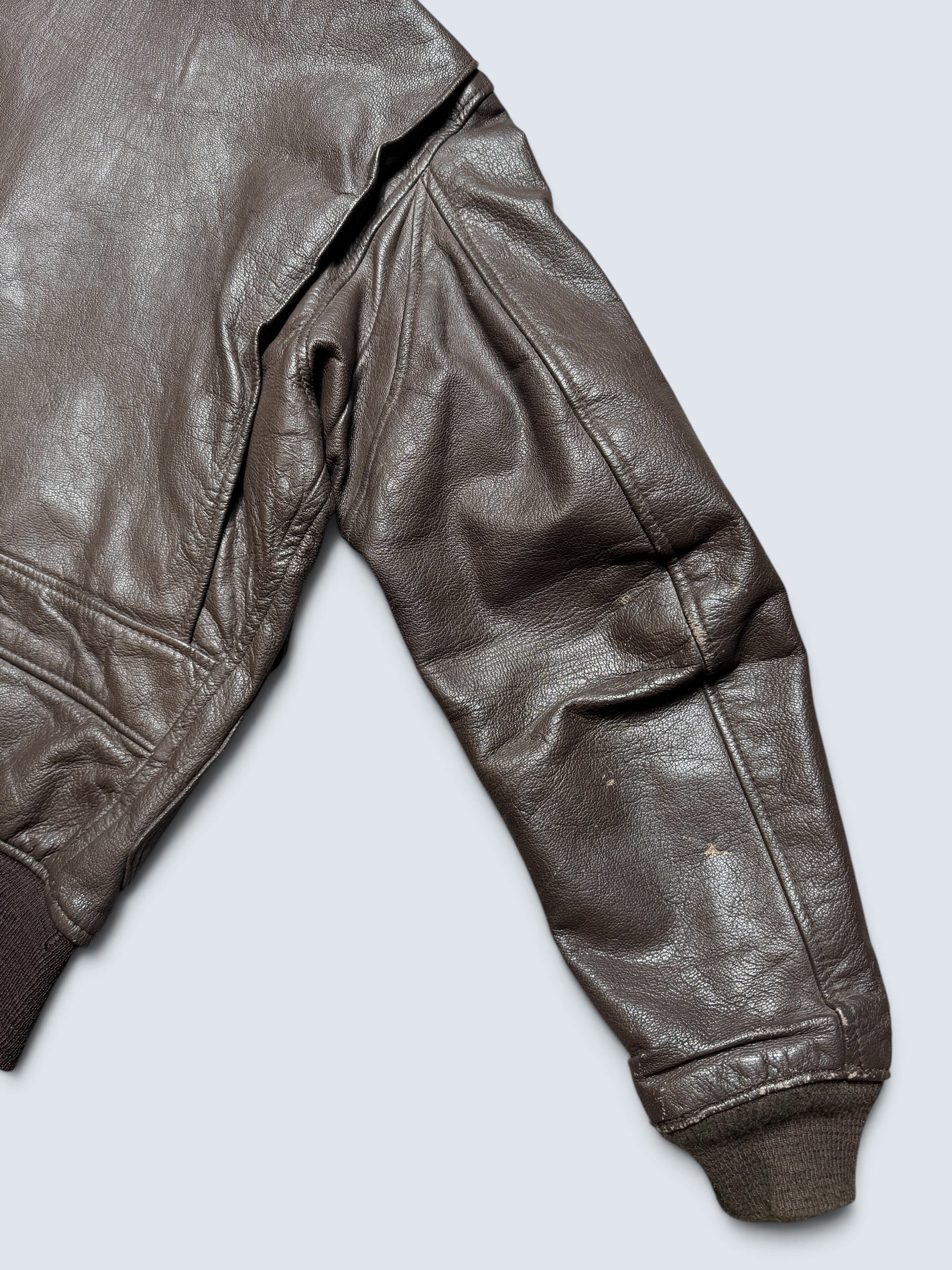 Jacket cuir goatskin flight G-1 original US Navy The Martin Lane 1969 Vietnam Era - 40 (M)