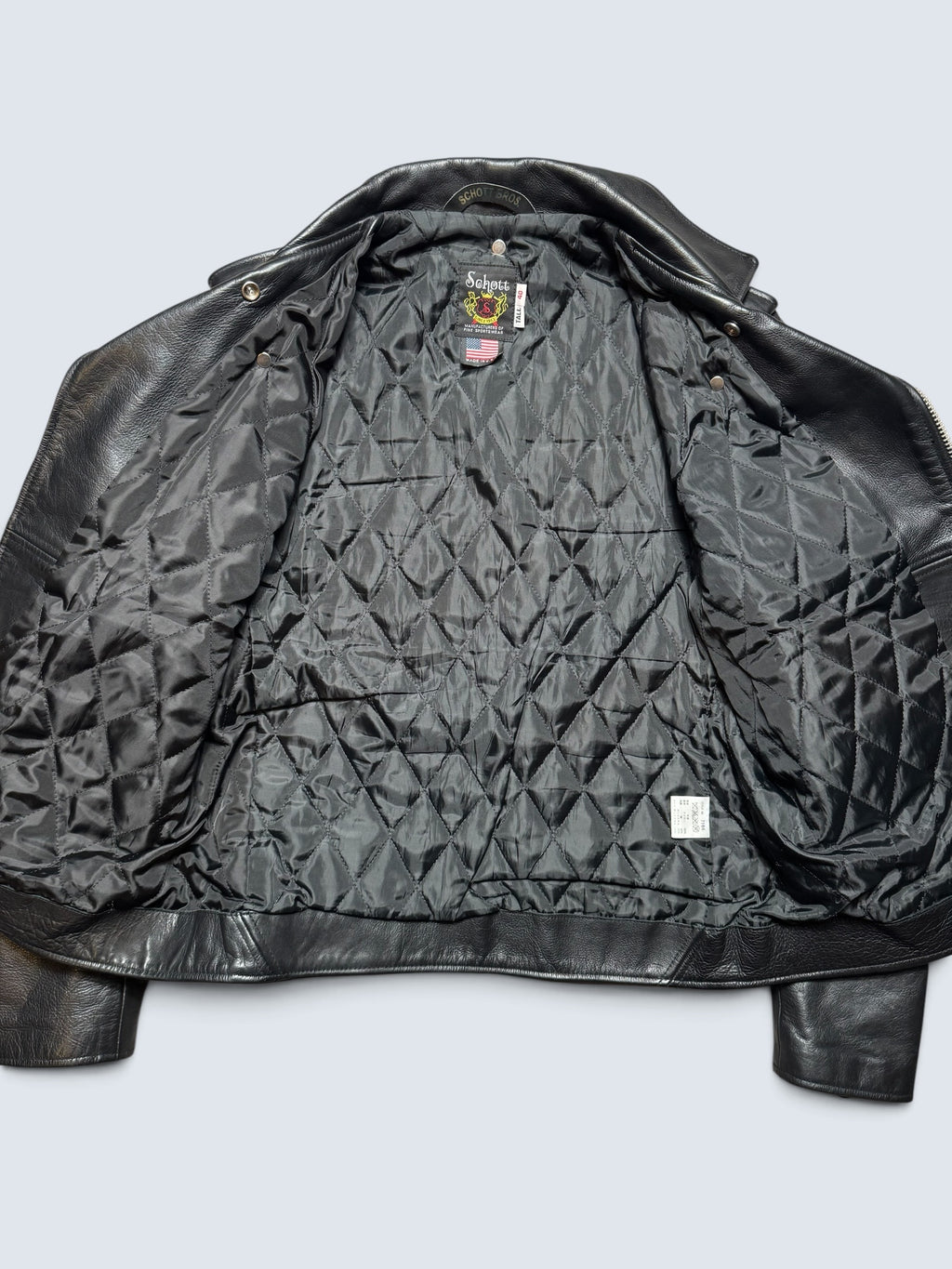 Jacket cuir cowhide biker/motorcycle Perfecto Schott Bros. Japan exclusive 7164 made in USA black 00's - 40 (M/L)