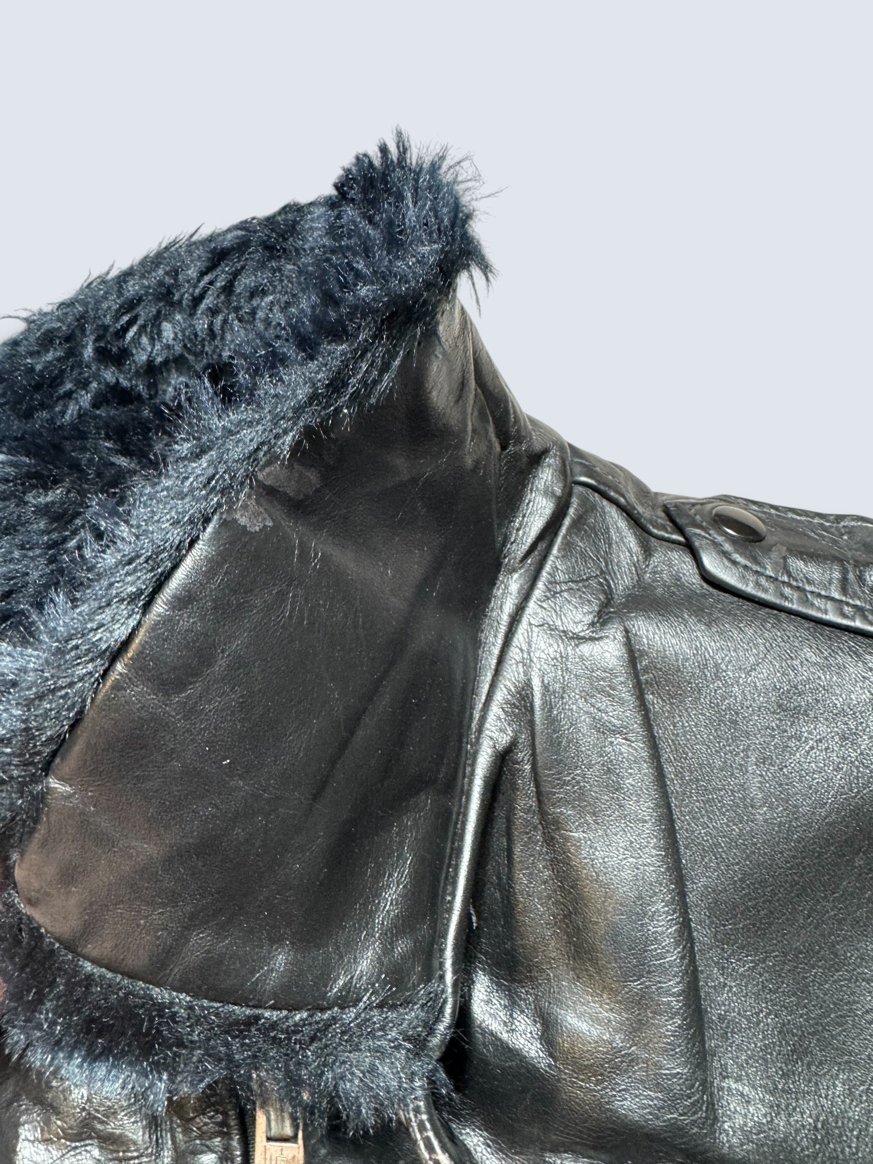 Jacket cuir cowhide flight bomber Cooper made in USA black 70’s - 40 (M)
