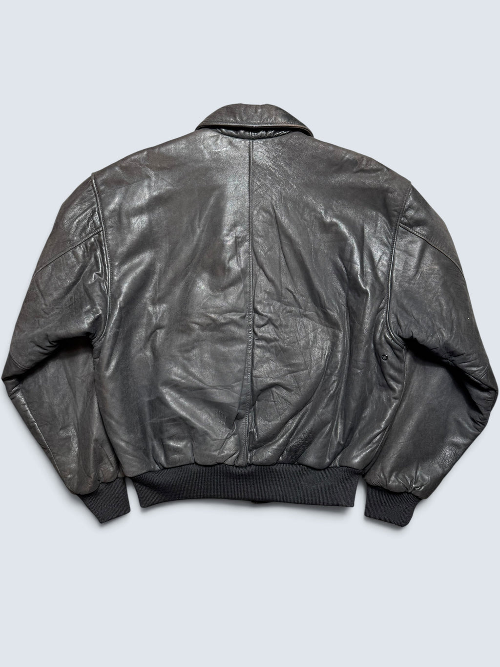 Jacket cuir bomber flight pilot Golden Bear A-2 made in USA black 80’s - 38 (M)