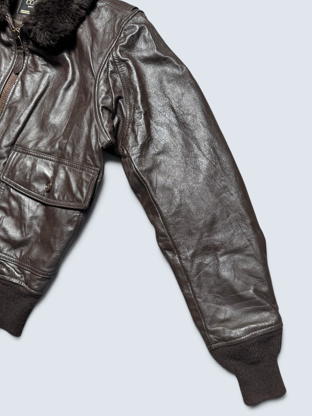 Jacket cuir cowhide flight G-1 Cooper made in USA usn black 80’s - 38 (M)