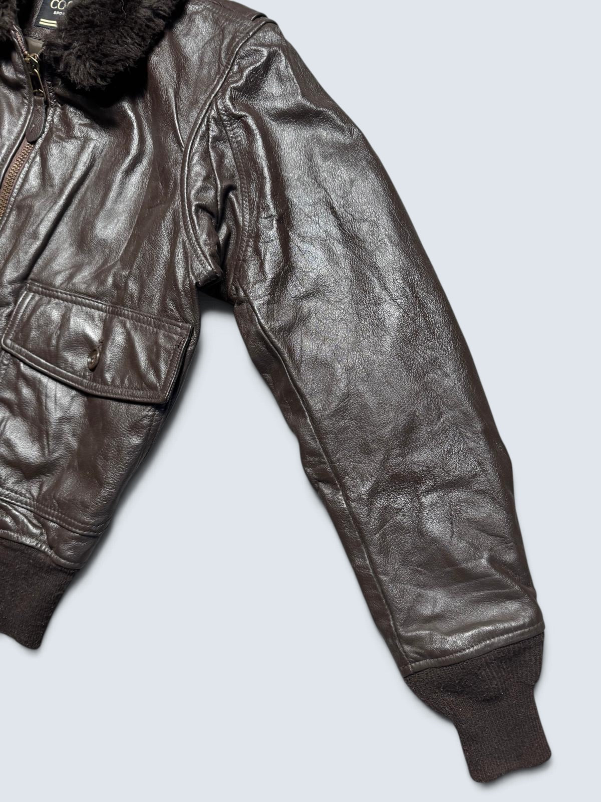 Jacket cuir cowhide flight G-1 Cooper made in USA usn black 80’s - 38 (M)
