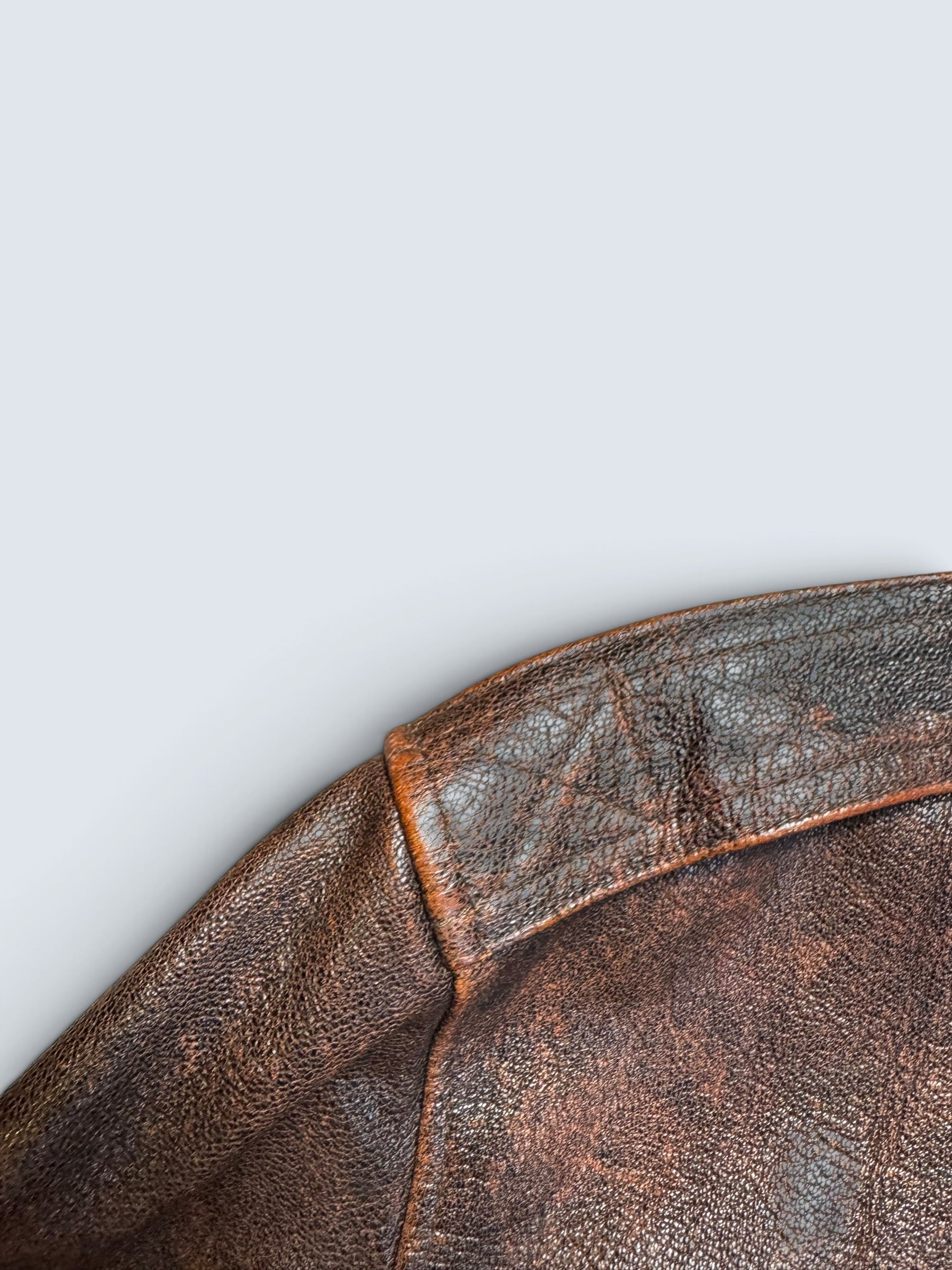 Jacket cuir cowhide flight A-2 Avirex Fielders Choice usaf nose art brown 80’s - 38 (M)