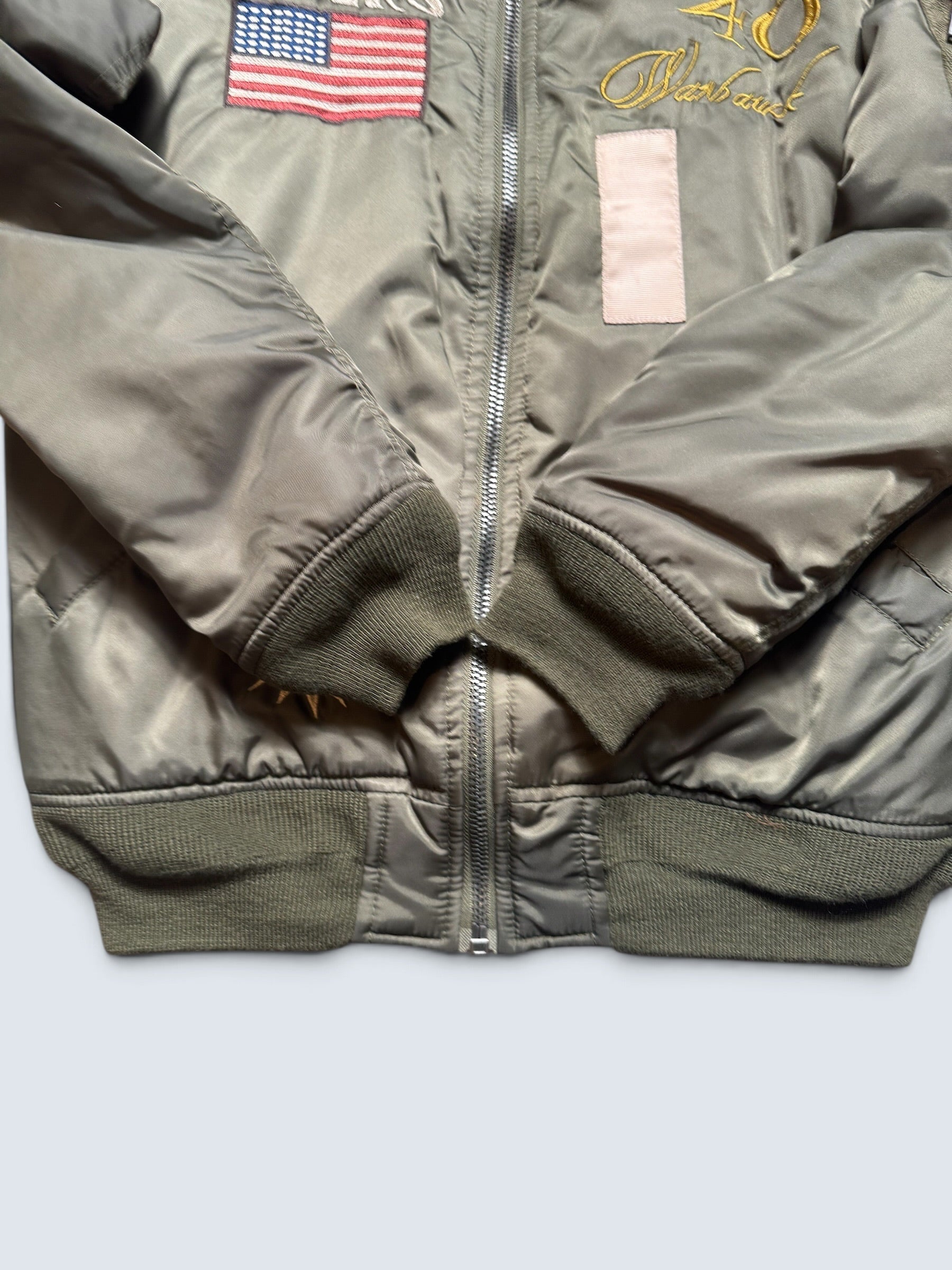 Jacket bomber flight Ma-1 Avirex Japan exclusive flying tigers kaki vintage 00’s - M/L