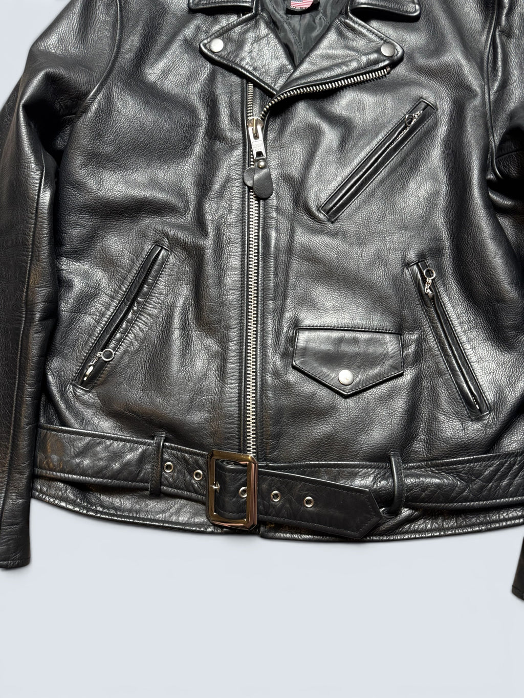 Jacket cuir cowhide biker/motorcycle Perfecto Schott Bros. Japan exclusive 7164 made in USA black 00's - 40 (M/L)