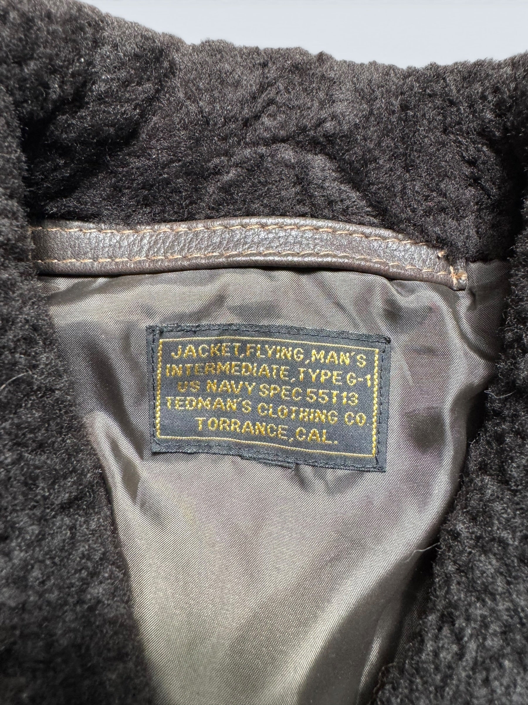 Jacket cuir flight Tedman Company G-1 usn made in Japan dark brown 00’s - S/M