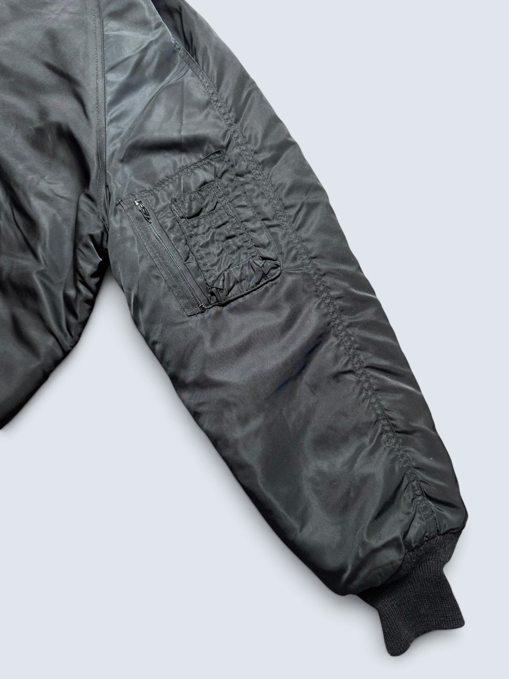 Jacket nylon parka fur bomber flight N-5A Golden Fleece black original 60's/70's - 40 (M)