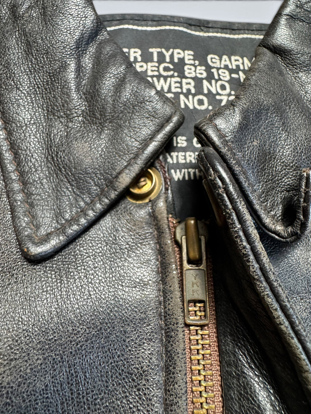 Jacket cuir flight A-2 Schott usa usaf Shoo Shoo Baby nose art patch black 80’s - 42 (M/L)