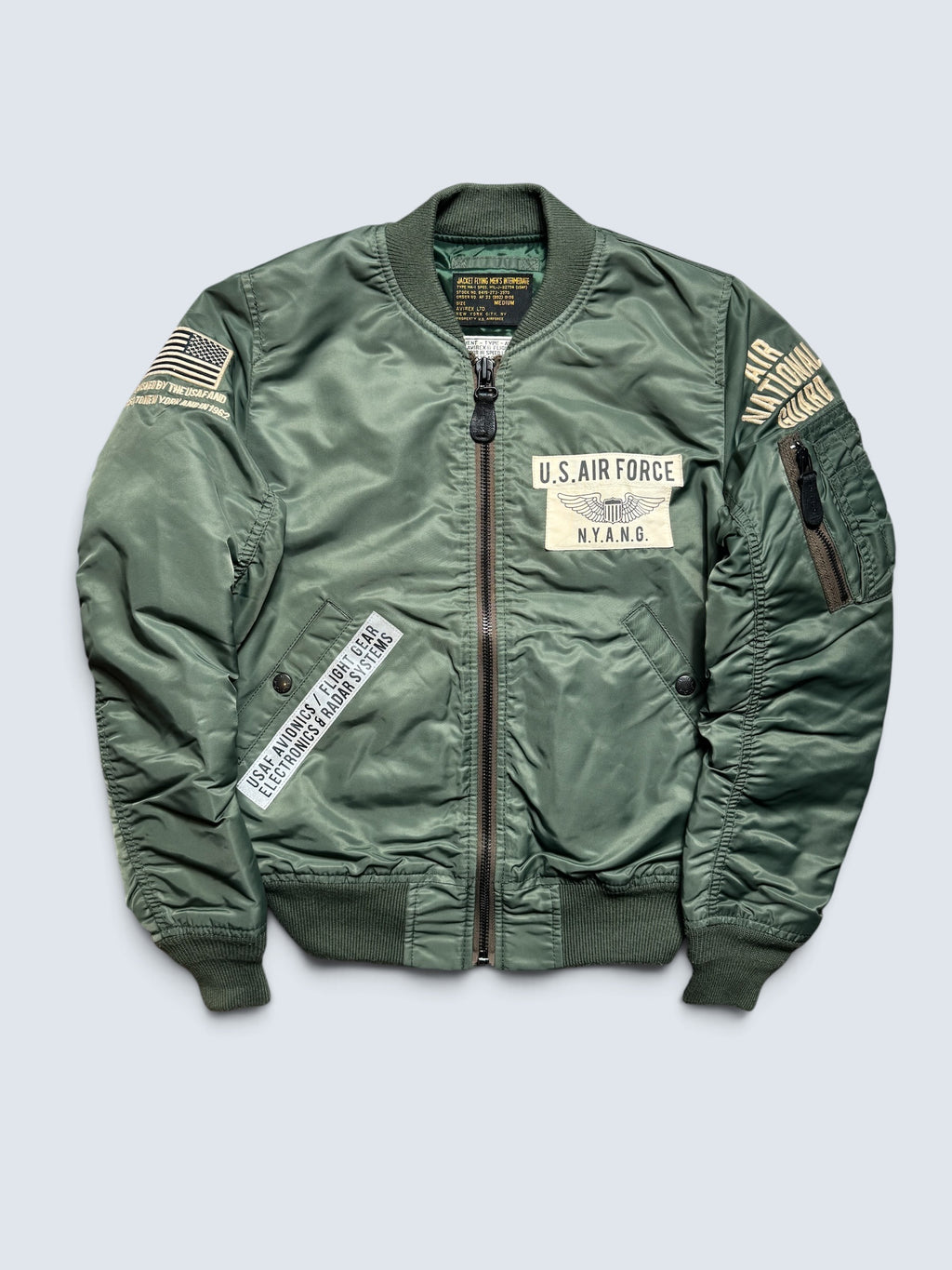 Jacket nylon bomber flight Ma-1 Avirex LTD Japan exclusive NYANG 352 AF79 00's - S