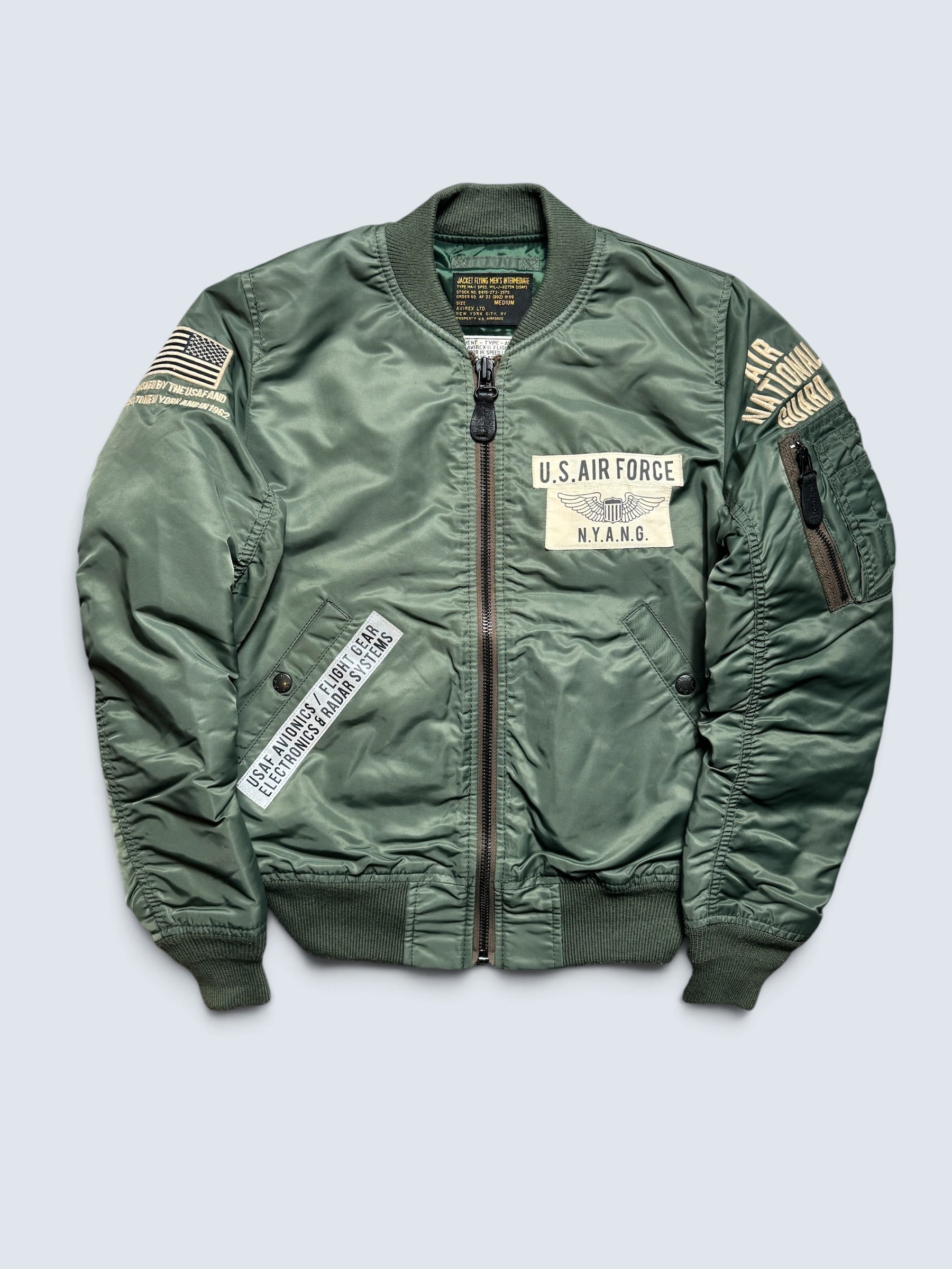 Jacket nylon bomber flight Ma-1 Avirex LTD Japan exclusive NYANG 352 AF79 00's - S