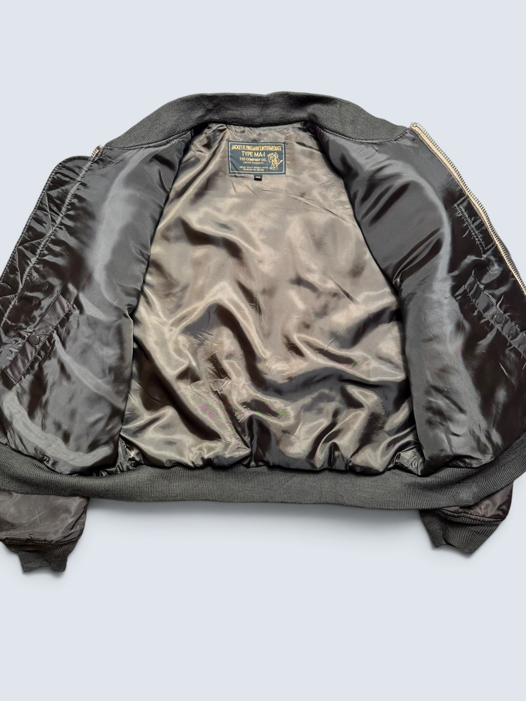 Jacket bomber fly ma-1 Tedman Company lucky Devil usaf brown vintage 00’s - L