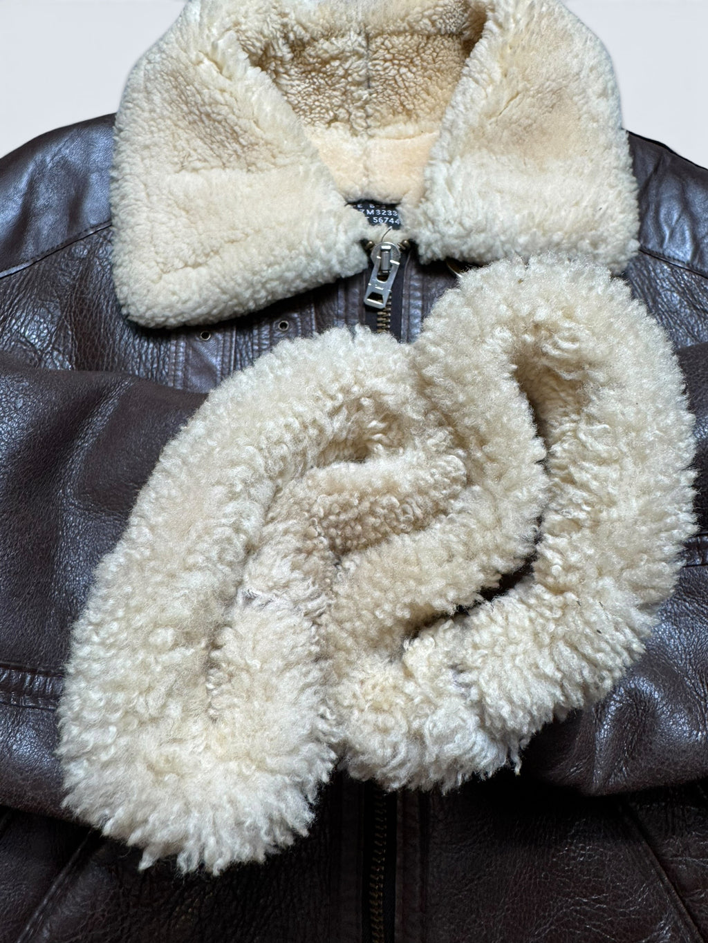 Jacket cuir flight shearling B-3 Covington made in USA usaf brown vintage 70’s - 42 (L)
