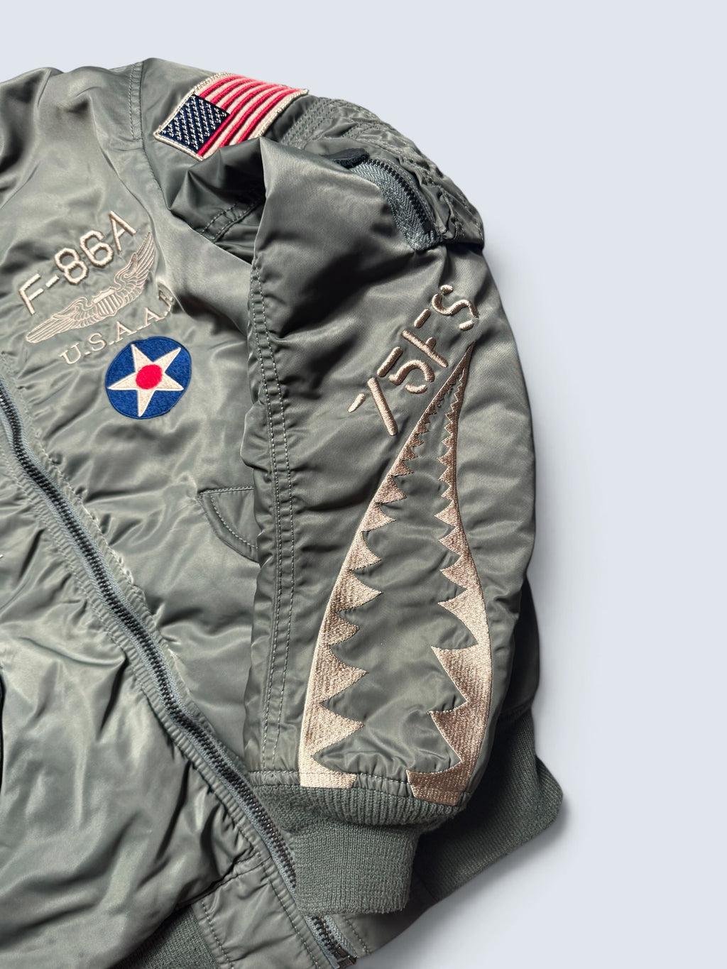 Jacket nylon bomber flight Ma-1 Avirex LTD Japan exclusive F-86 Flying Sharks 00's - S
