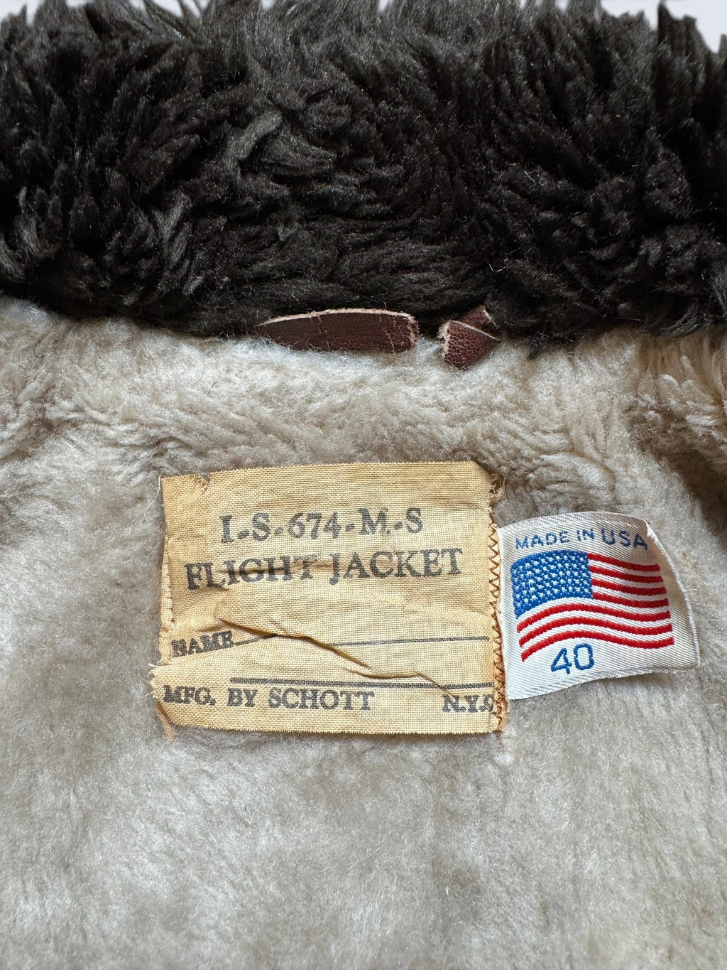 Jacket cuir cowhide flight bomber Schott NYC 674MS made in USA black 70’s - 40 (M)