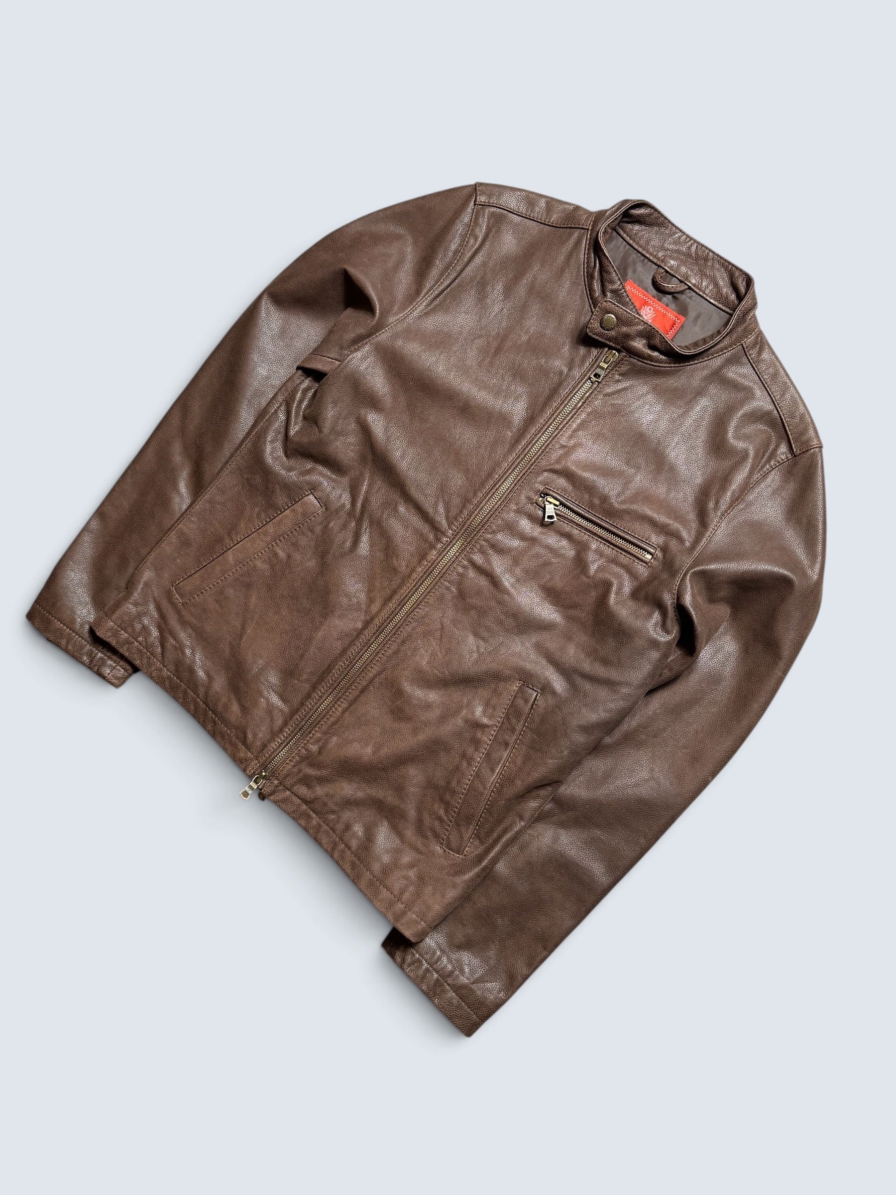 Jacket café racer col Avirex Officers Uniform made in Japan brown vintage 00's - S/M