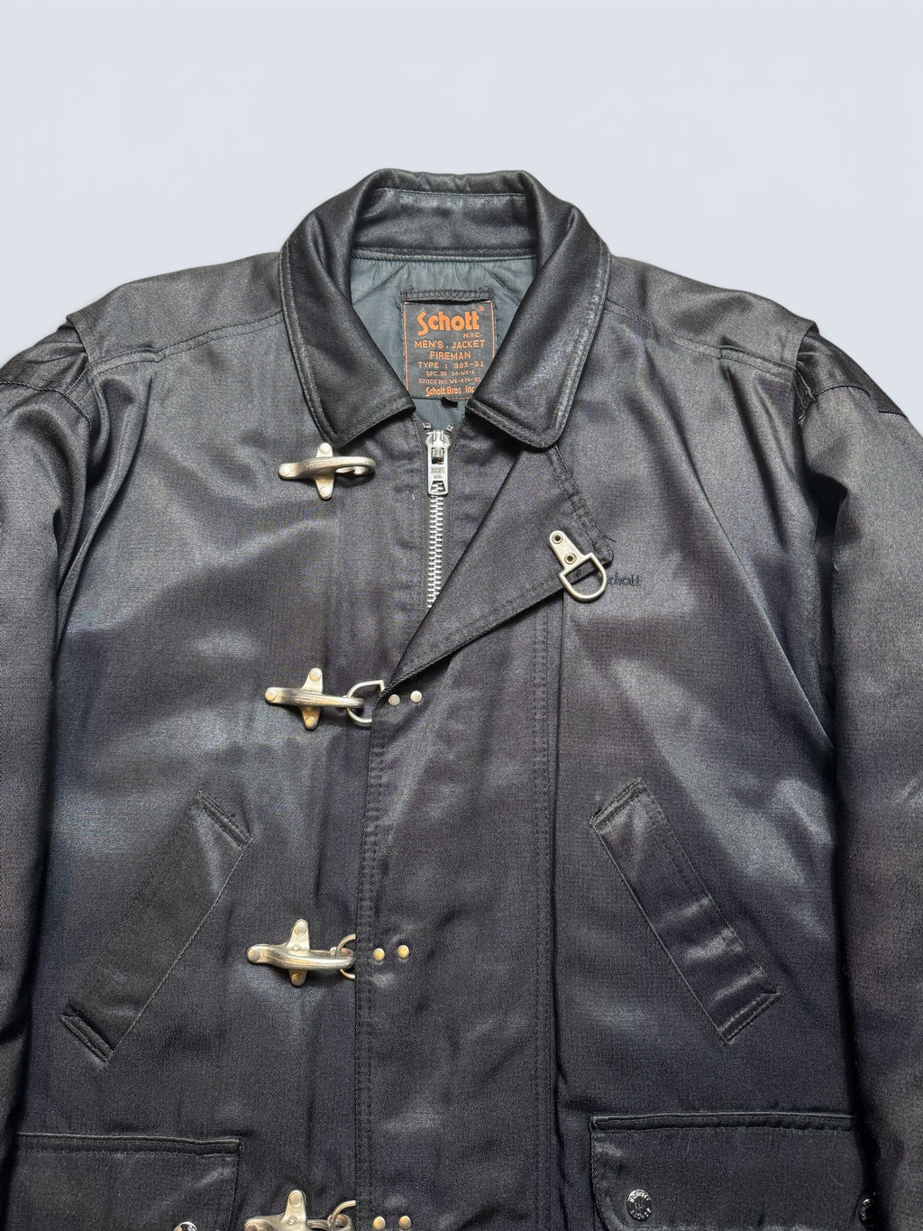 Jacket workwear fireman Schott Bros. NYC USA type 985-31 black 90’s vintage - L