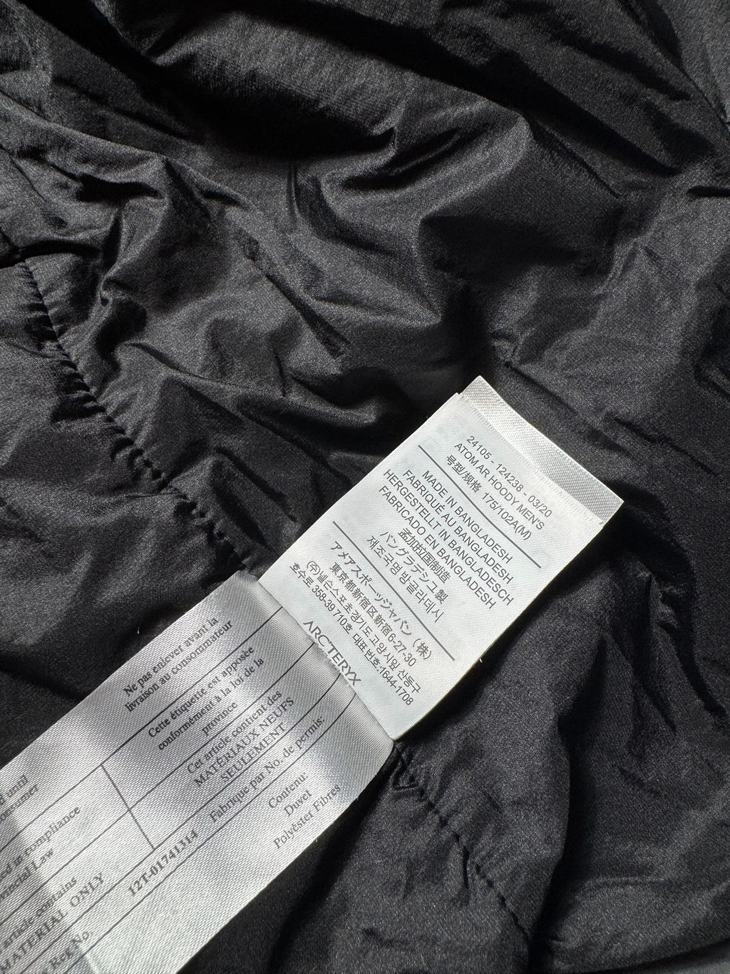 Jacket imperméable matelassée Arc'teryx Atom AR Hoody grey 2020 - M